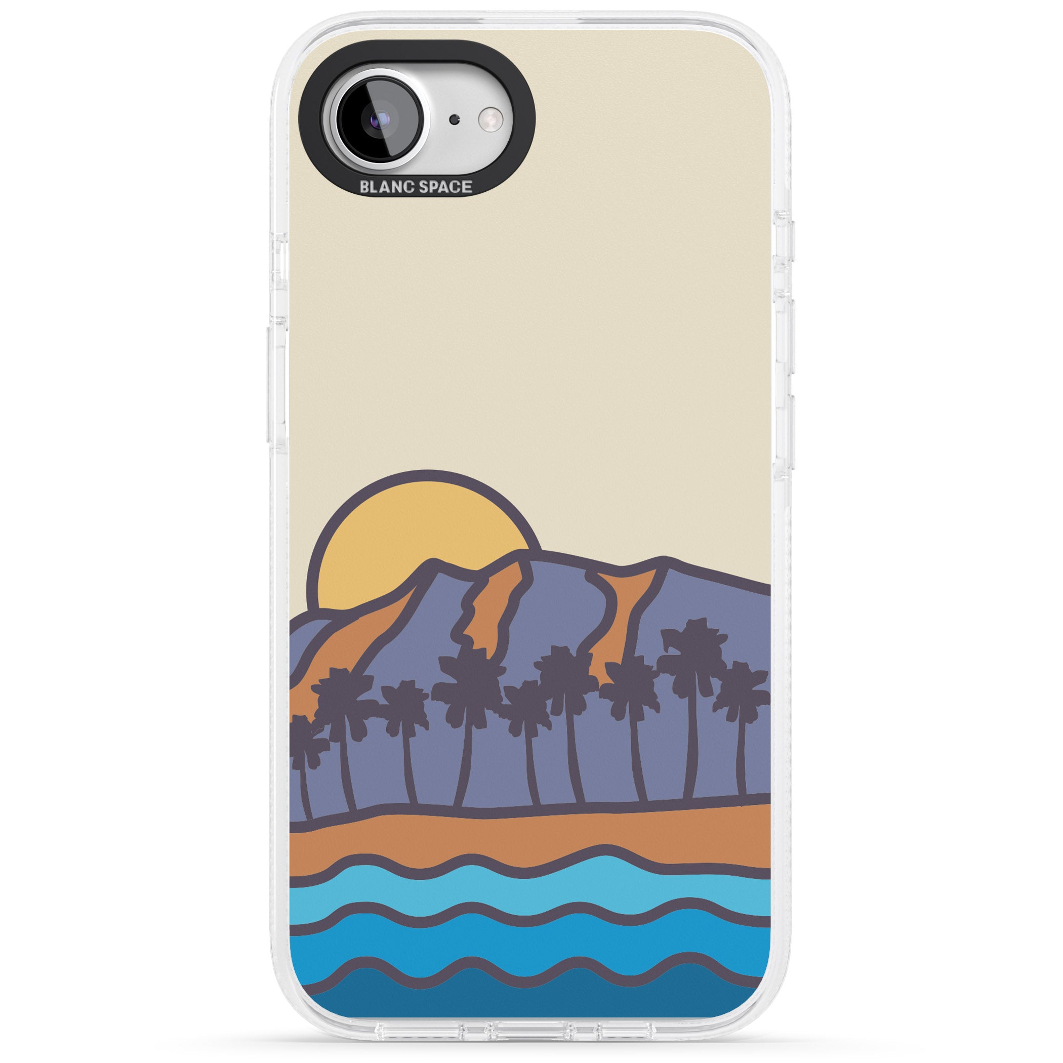 South Sunset iPhone 16e Clear Case Impact Air - Blanc Space