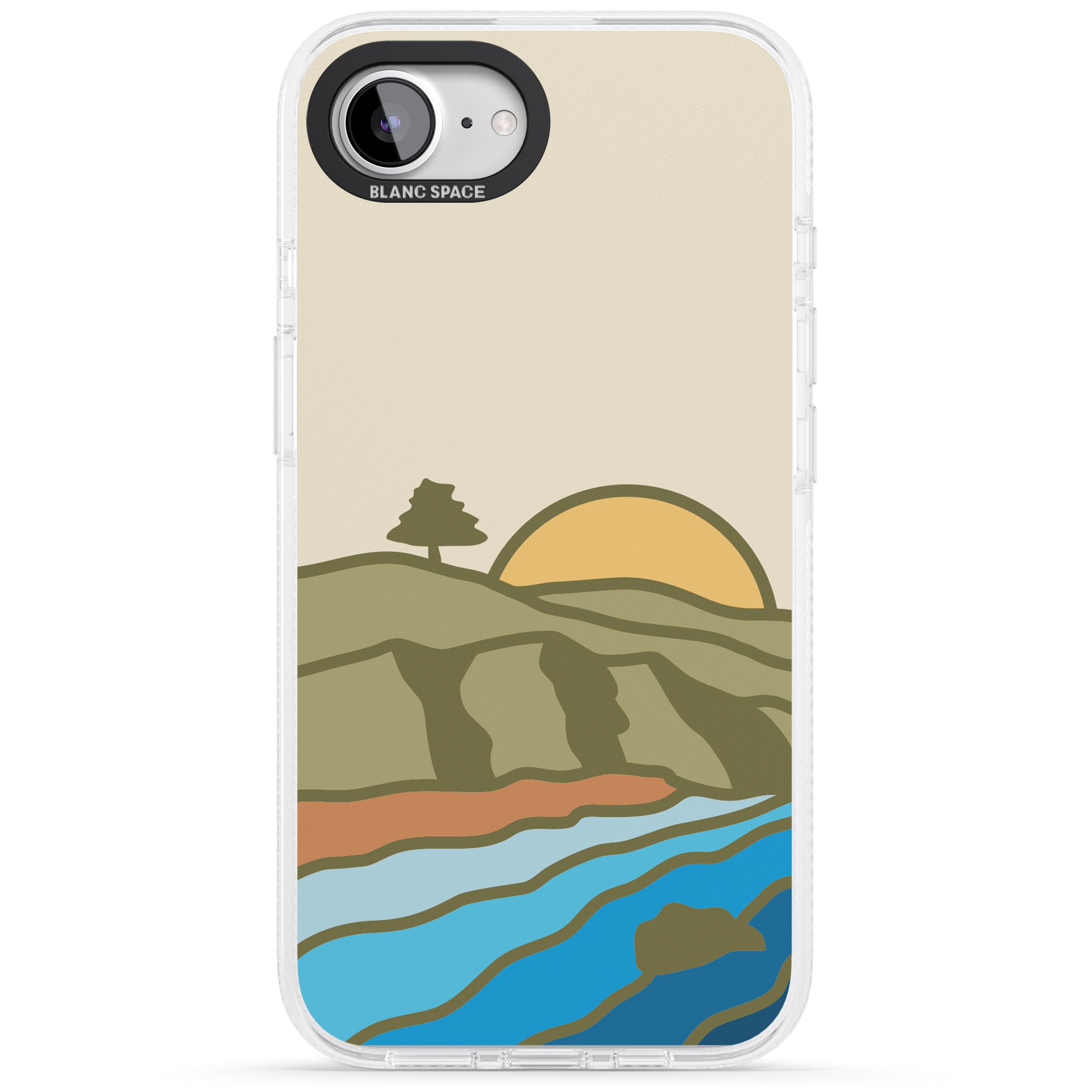 North Sunset iPhone 16e Clear Case Impact Air - Blanc Space