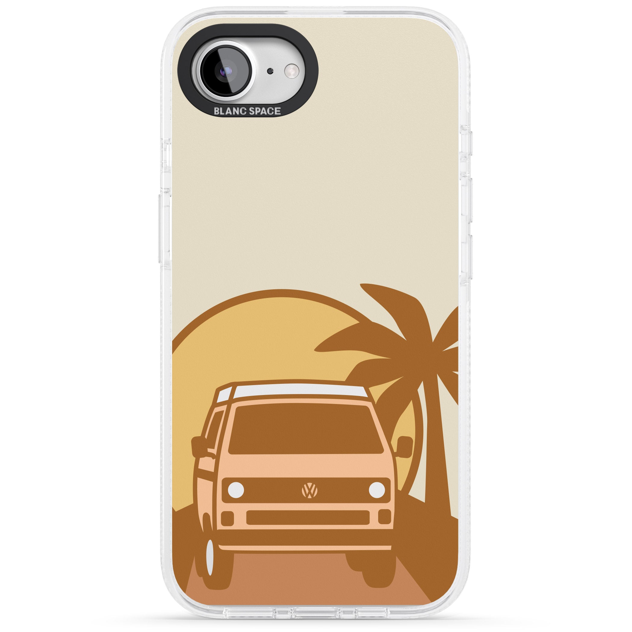 Camp Cruise iPhone 16e Clear Case Impact Air - Blanc Space