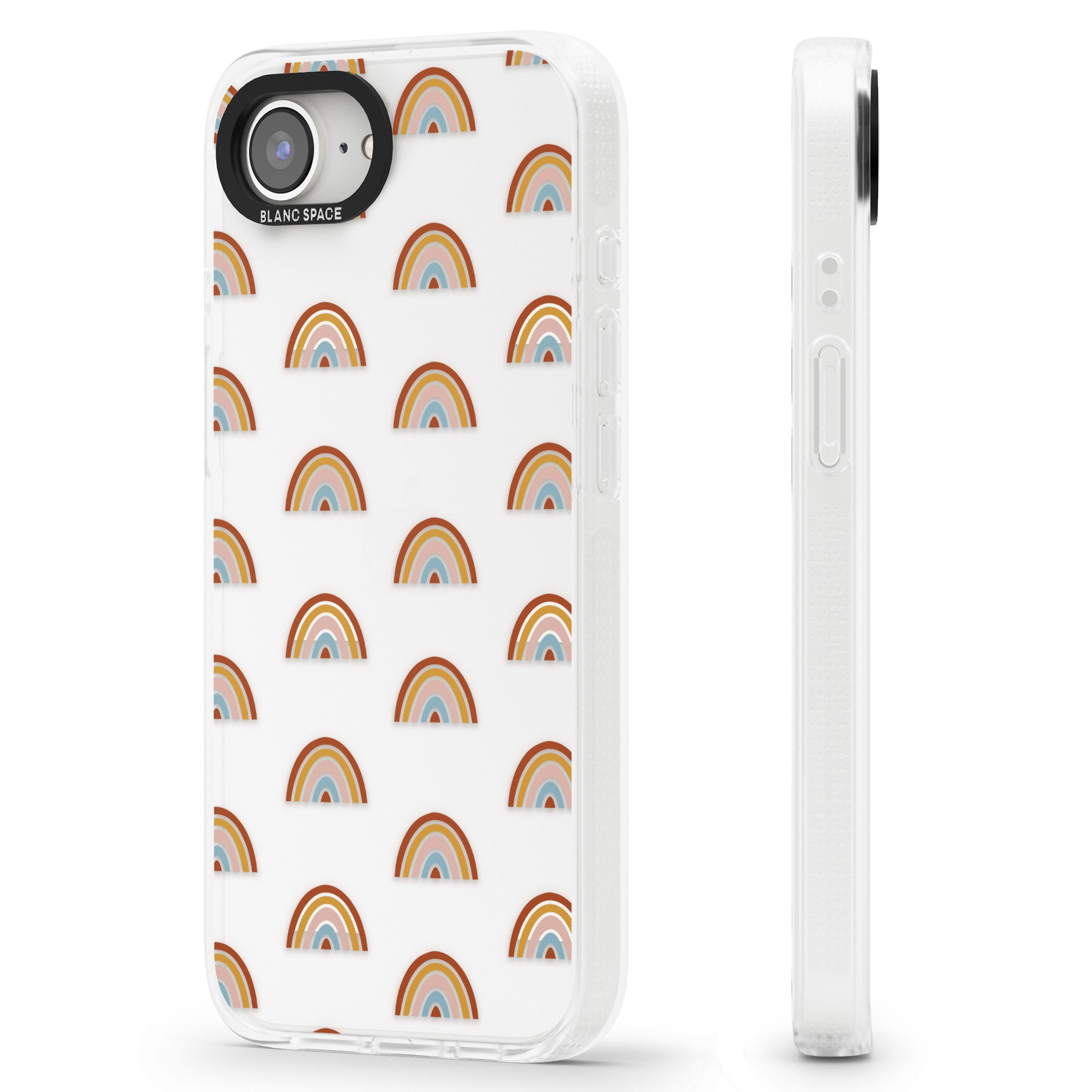 Cute Scandinavian Rainbows iPhone 16e Clear Case Impact Air - Blanc Space