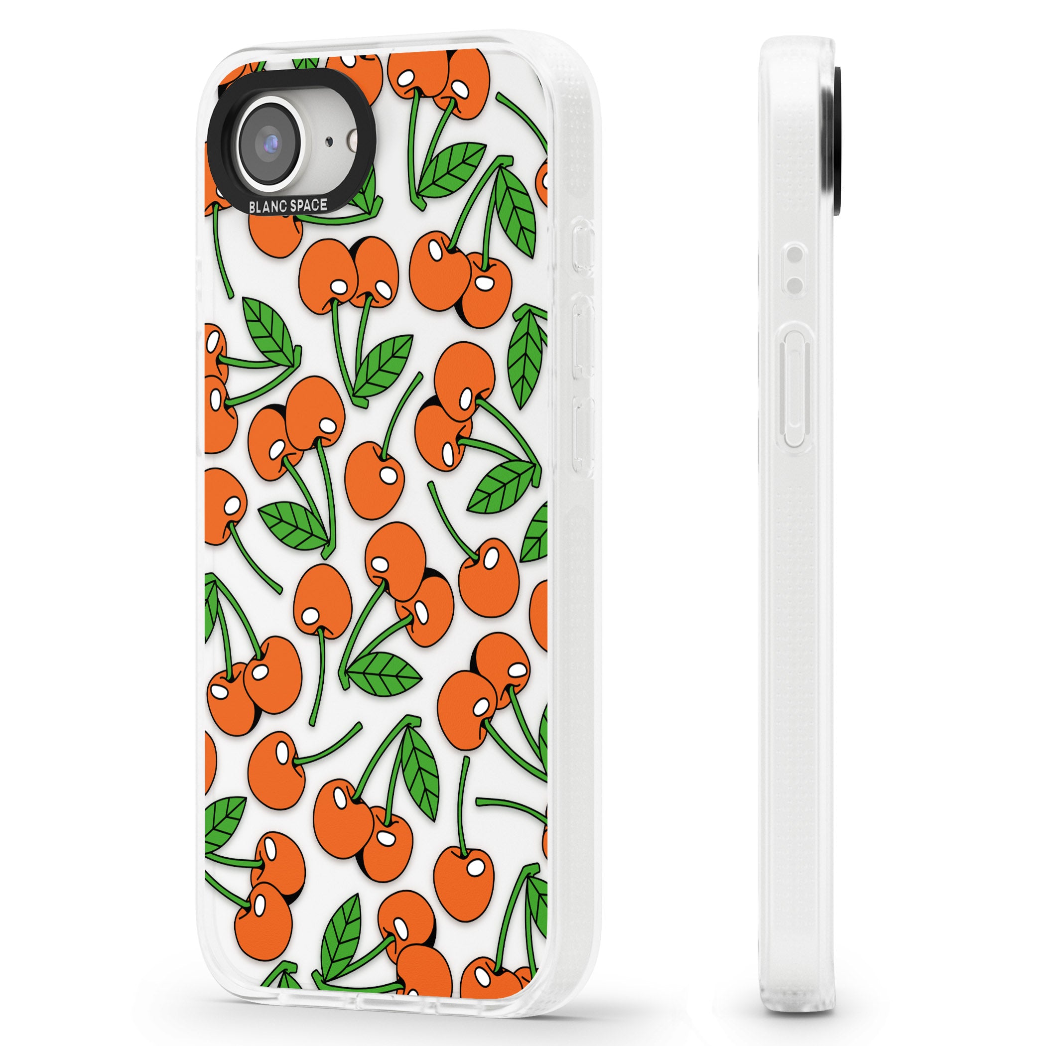 Orchard Fresh Cherries iPhone 16e Clear Case Impact Air - Blanc Space