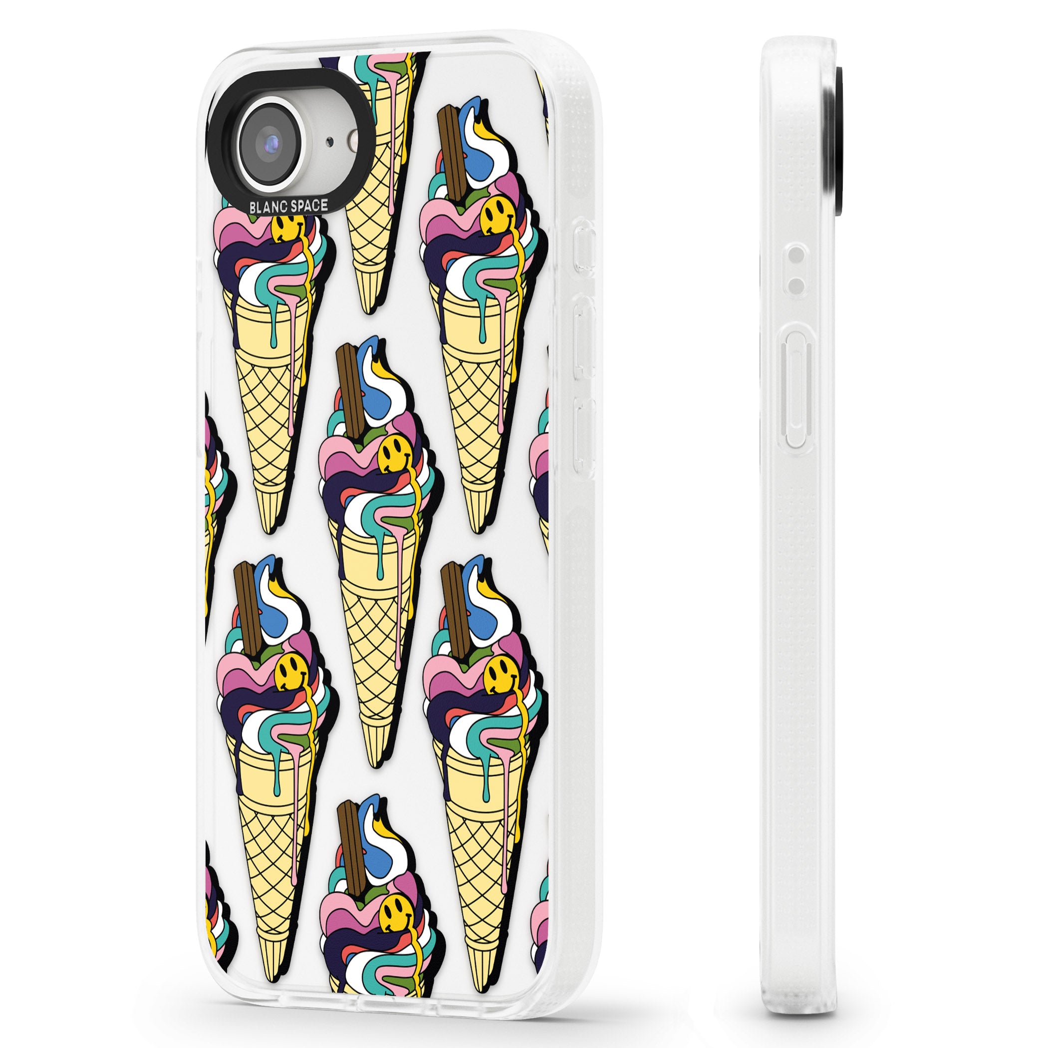 Trip & Drip Ice Cream iPhone 16e Clear Case Impact Air - Blanc Space