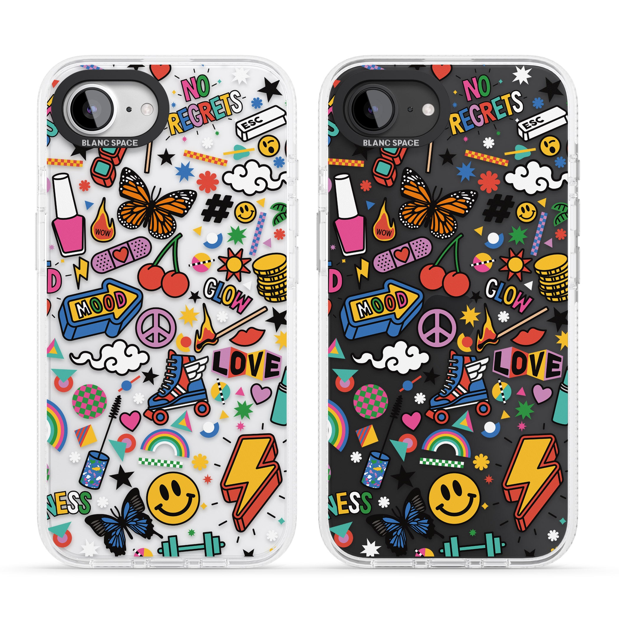 Electric Love iPhone 16e Clear Case Impact Air - Blanc Space