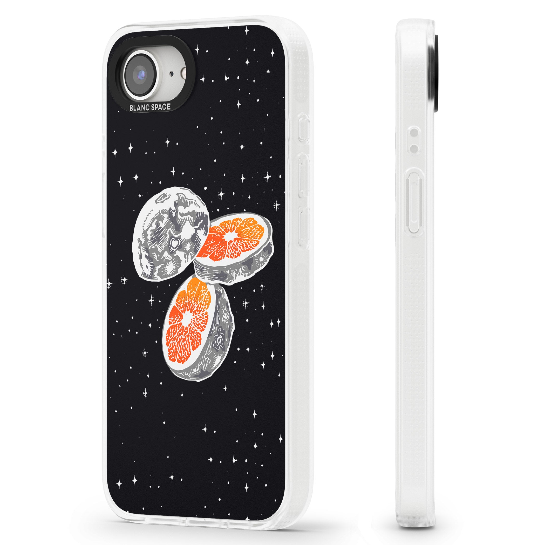 Blood Orange Moon iPhone 16e Clear Case Impact Air - Blanc Space