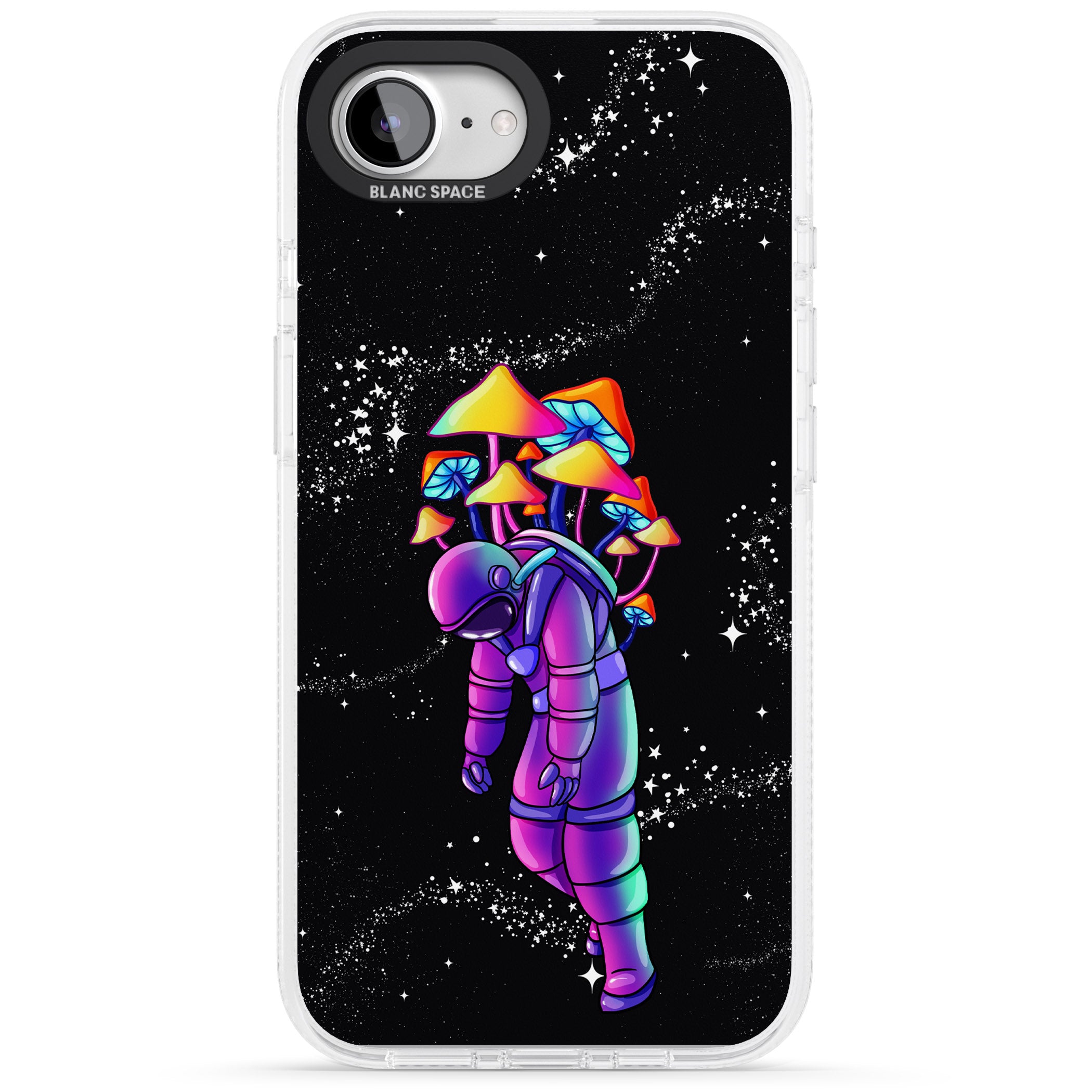 Space Mutation iPhone 16e Clear Case Impact Air - Blanc Space