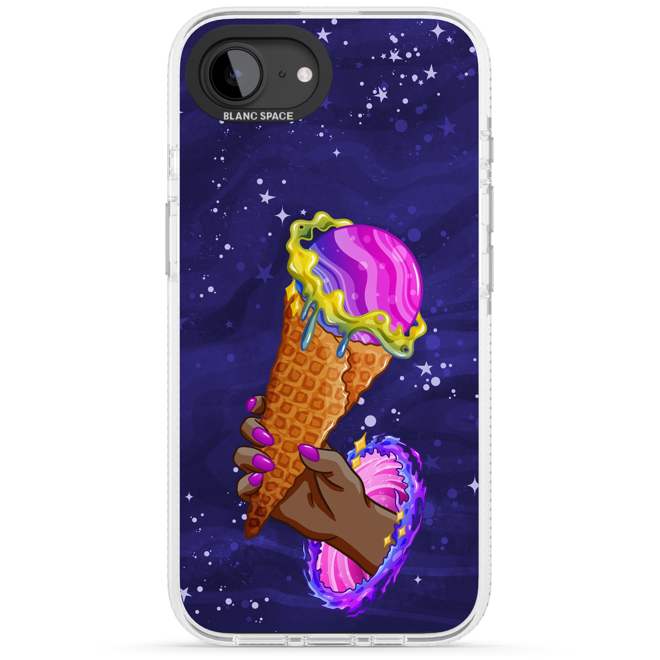 Interdimensional Ice Cream iPhone 16e Clear Case Impact Air - Blanc Space