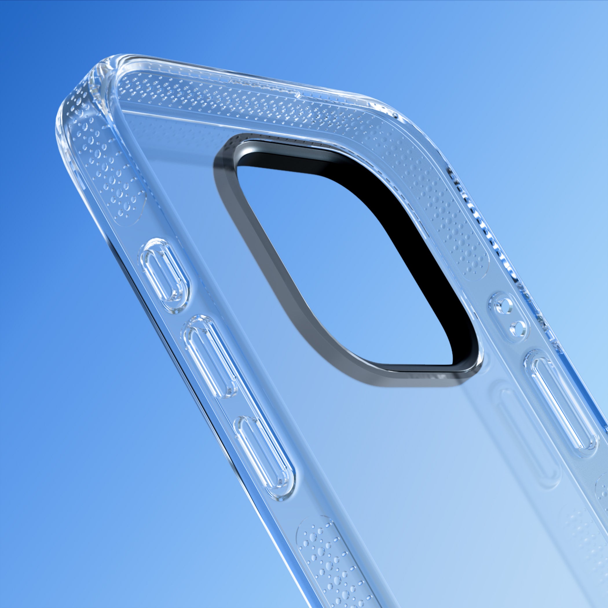 Monochrome Heads iPhone 16e Clear Case Impact Air - Blanc Space