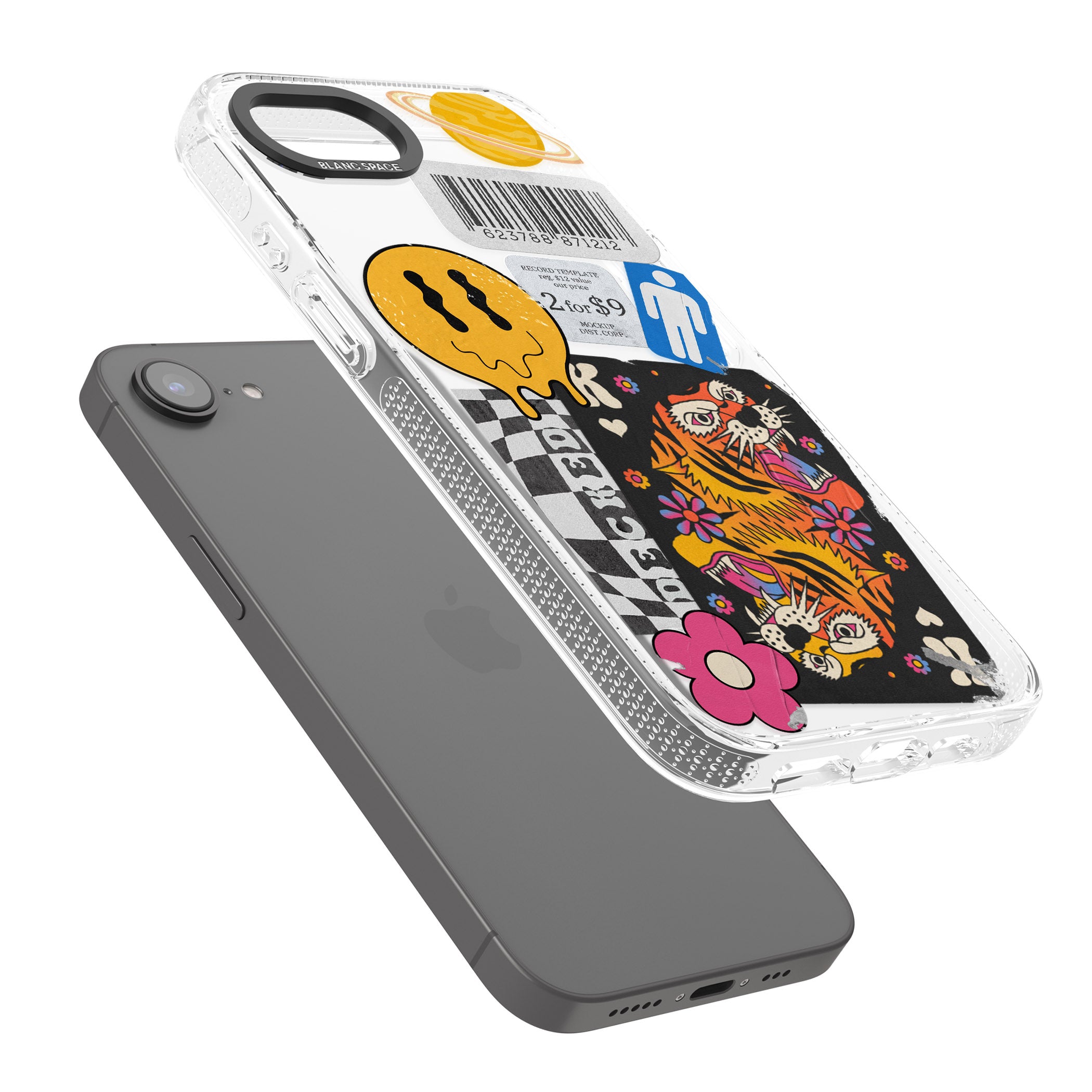 Electric Vibes iPhone 16e Clear Case Impact Air - Blanc Space