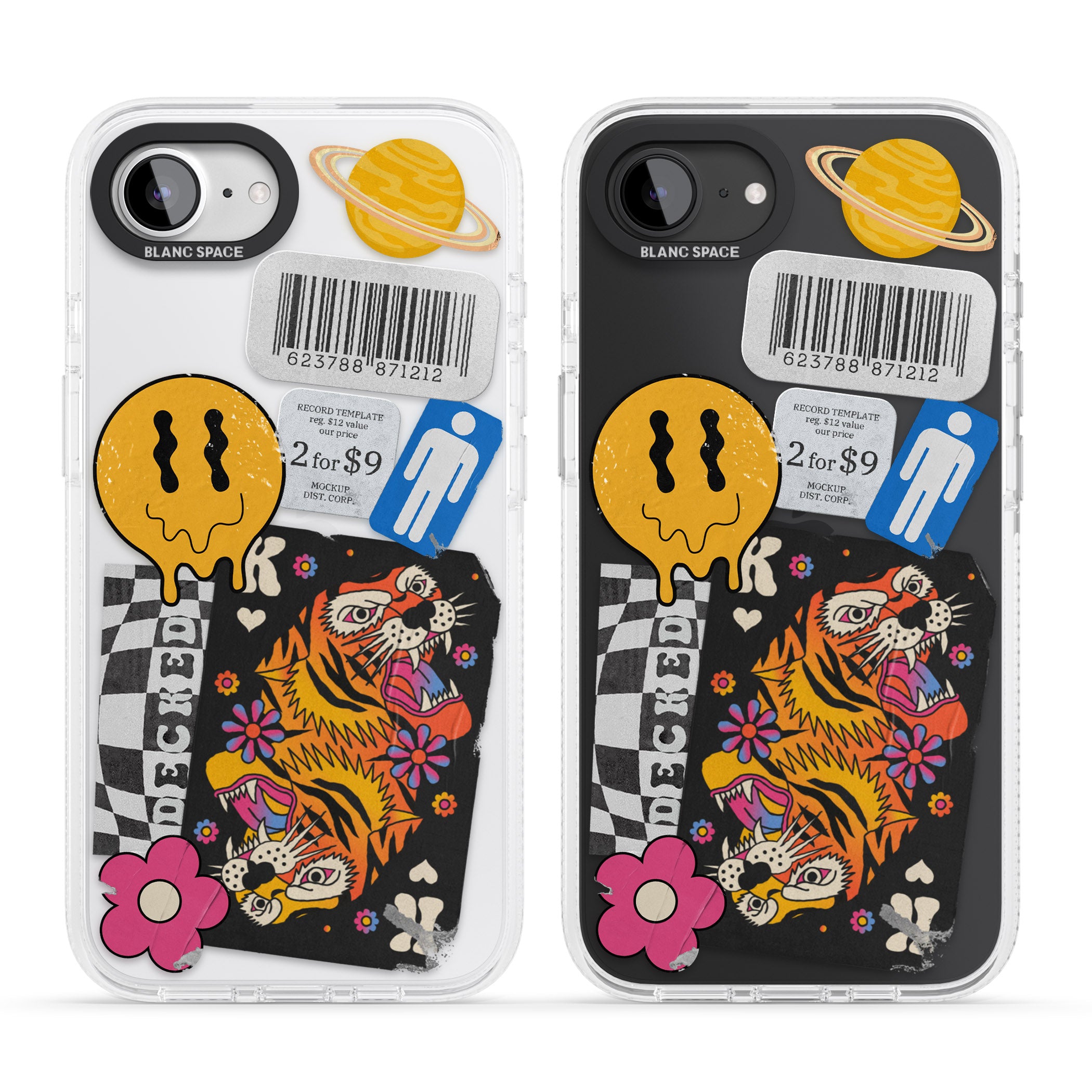 Electric Vibes iPhone 16e Clear Case Impact Air - Blanc Space