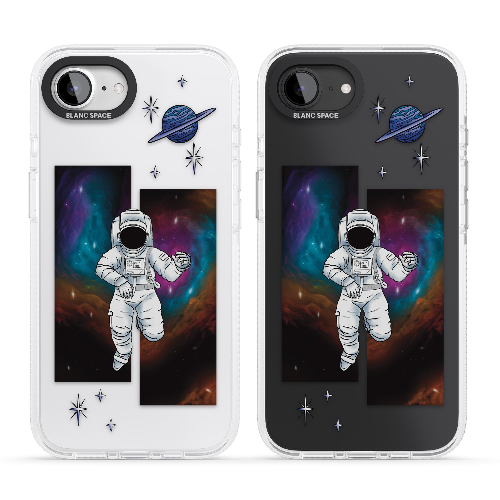 Escape The Nebula iPhone 16e Clear Case Impact Air - Blanc Space