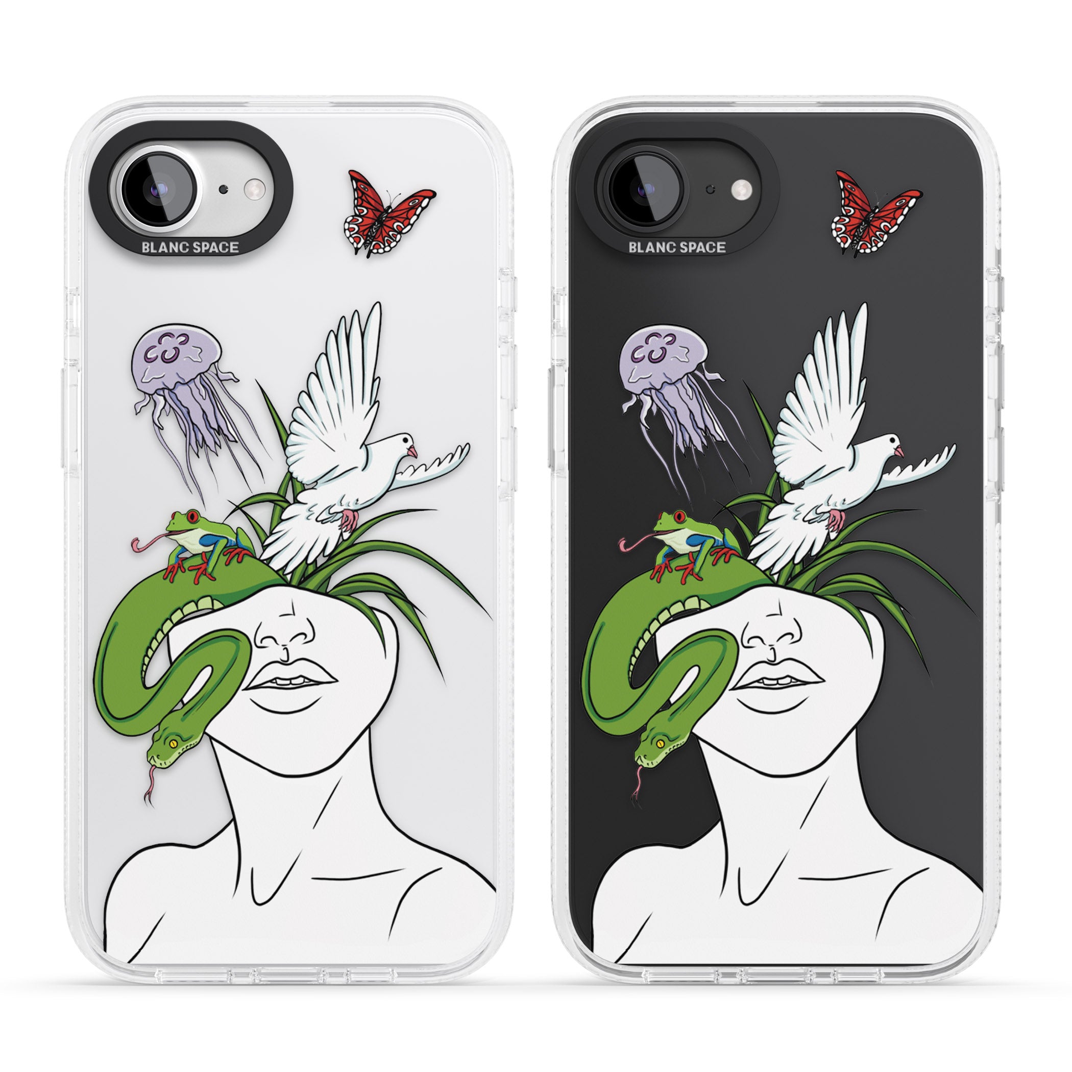 Wild Thoughts iPhone 16e Clear Case Impact Air - Blanc Space
