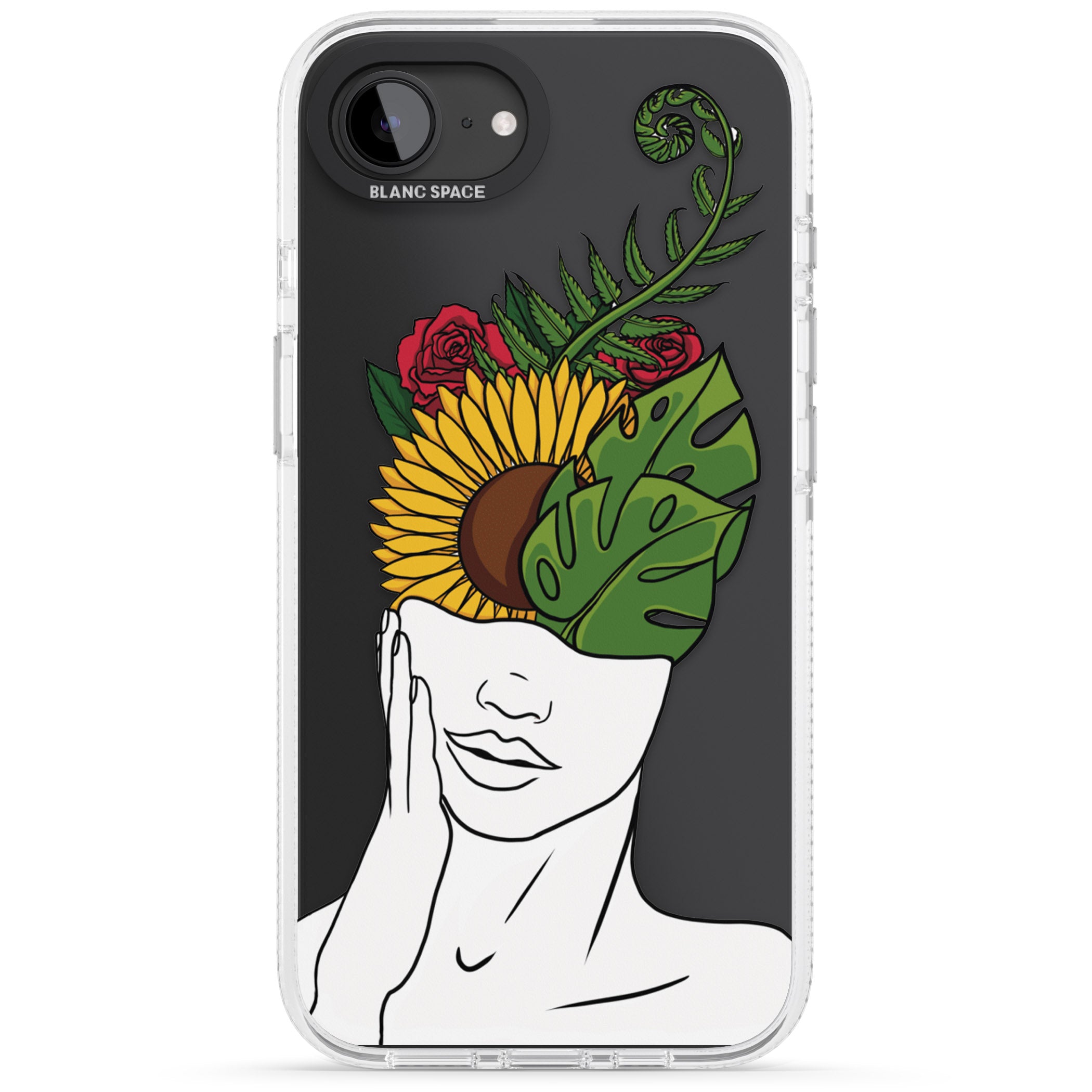 Let The Mind Flourish iPhone 16e Clear Case Impact Air - Blanc Space
