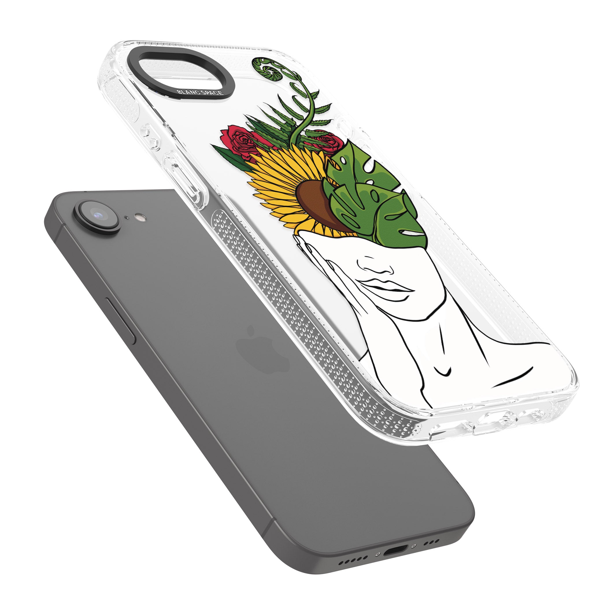 Let The Mind Flourish iPhone 16e Clear Case Impact Air - Blanc Space