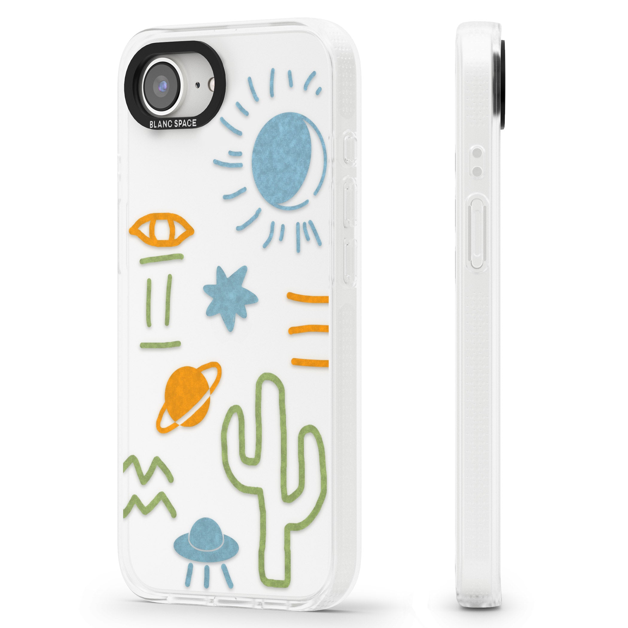 Summer Heat iPhone 16e Clear Case Impact Air - Blanc Space