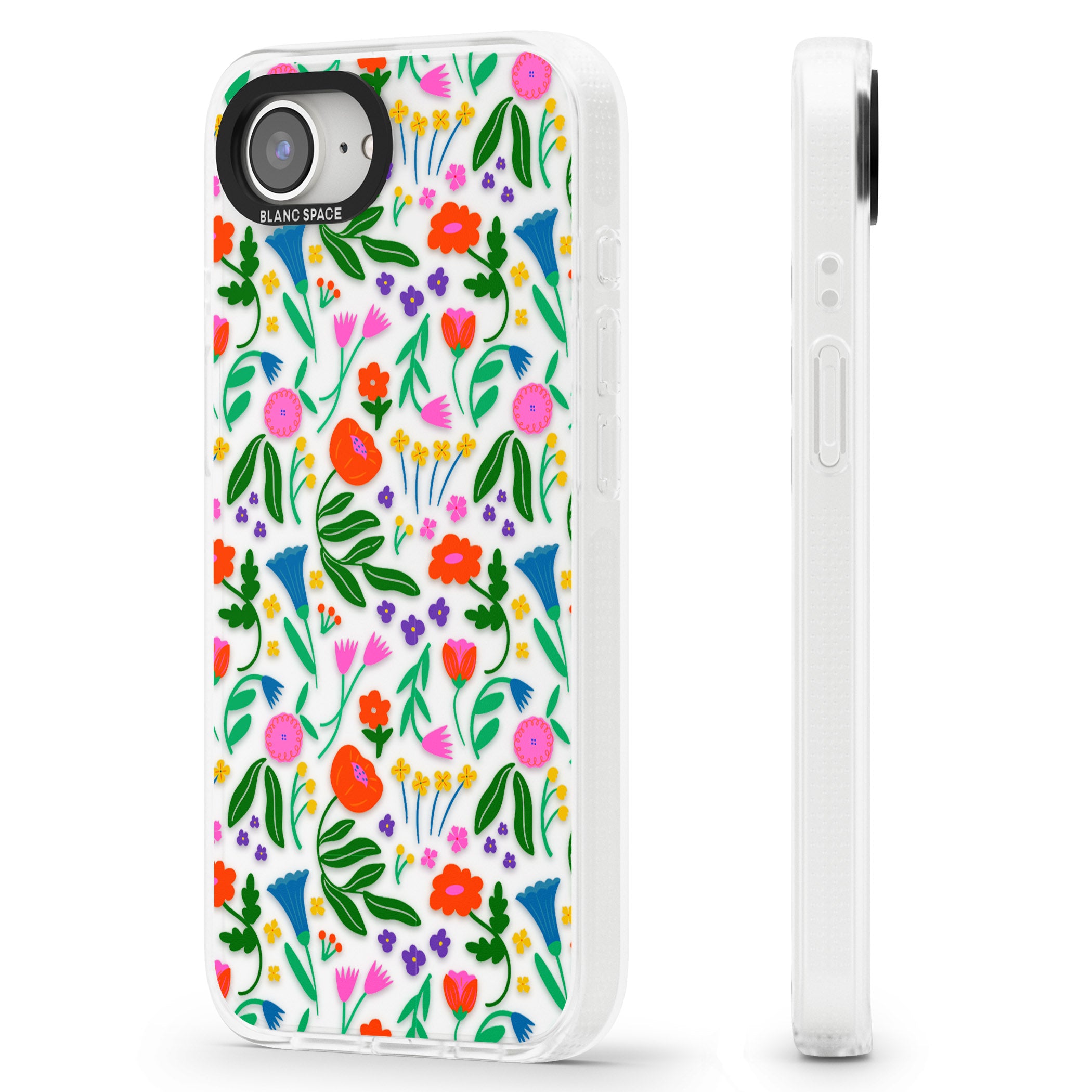 Summer Floral Fiesta iPhone 16e Clear Case Impact Air - Blanc Space