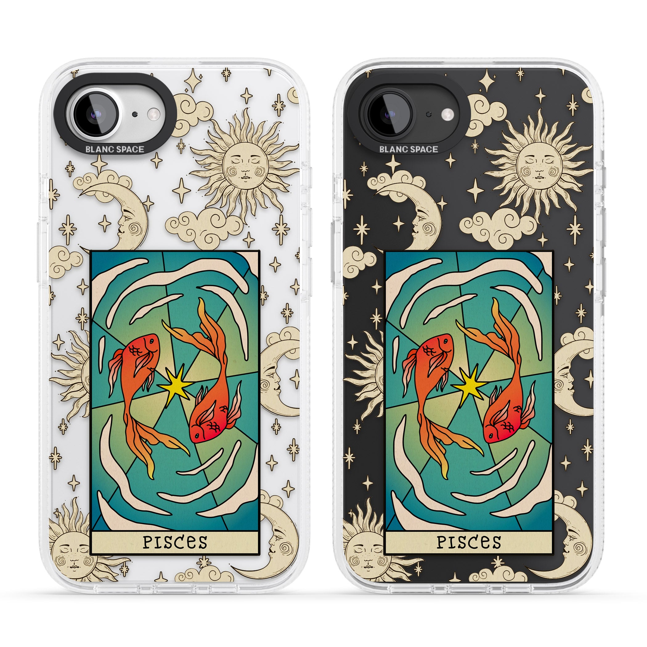 Celestial Zodiac - Pisces iPhone 16e Clear Case Impact Air - Blanc Space