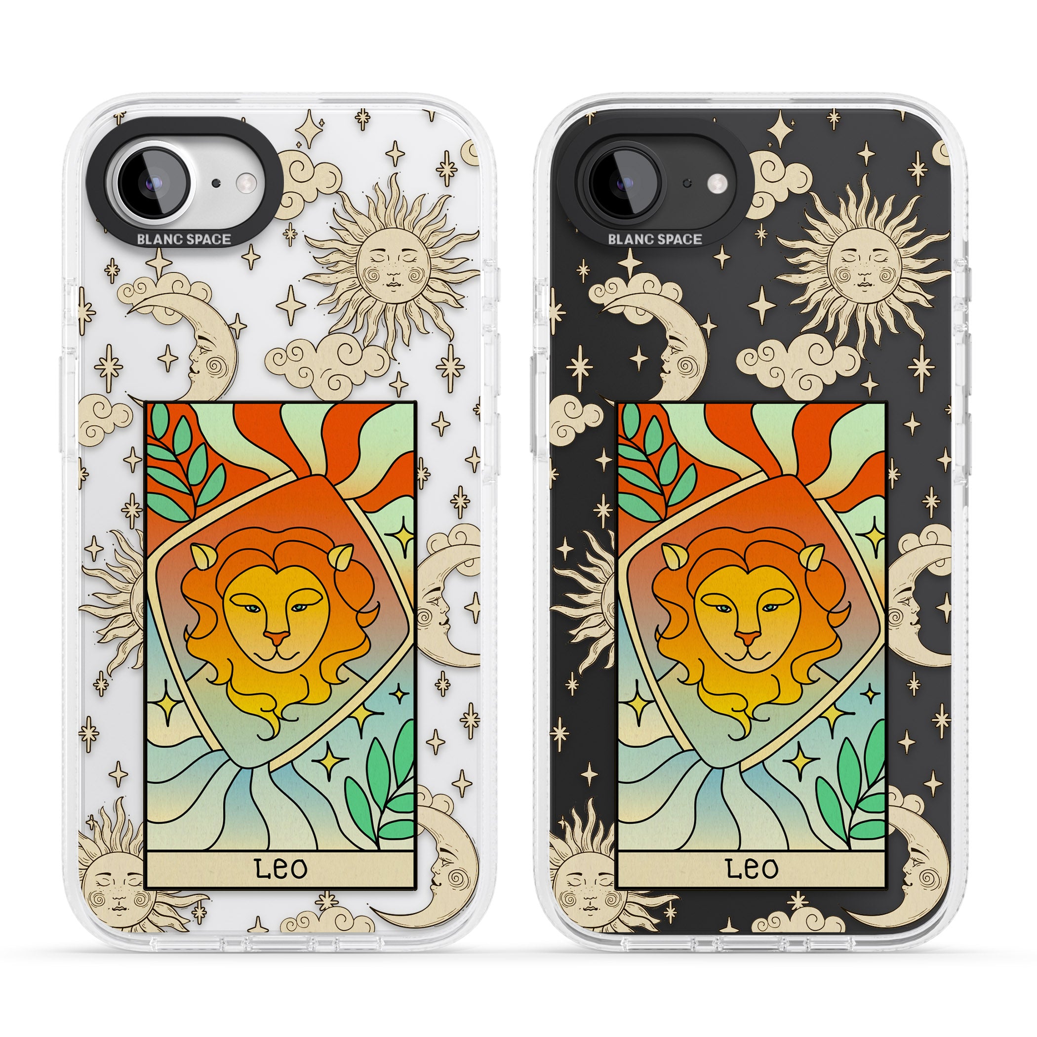 Celestial Zodiac - Leo iPhone 16e Clear Case Impact Air - Blanc Space
