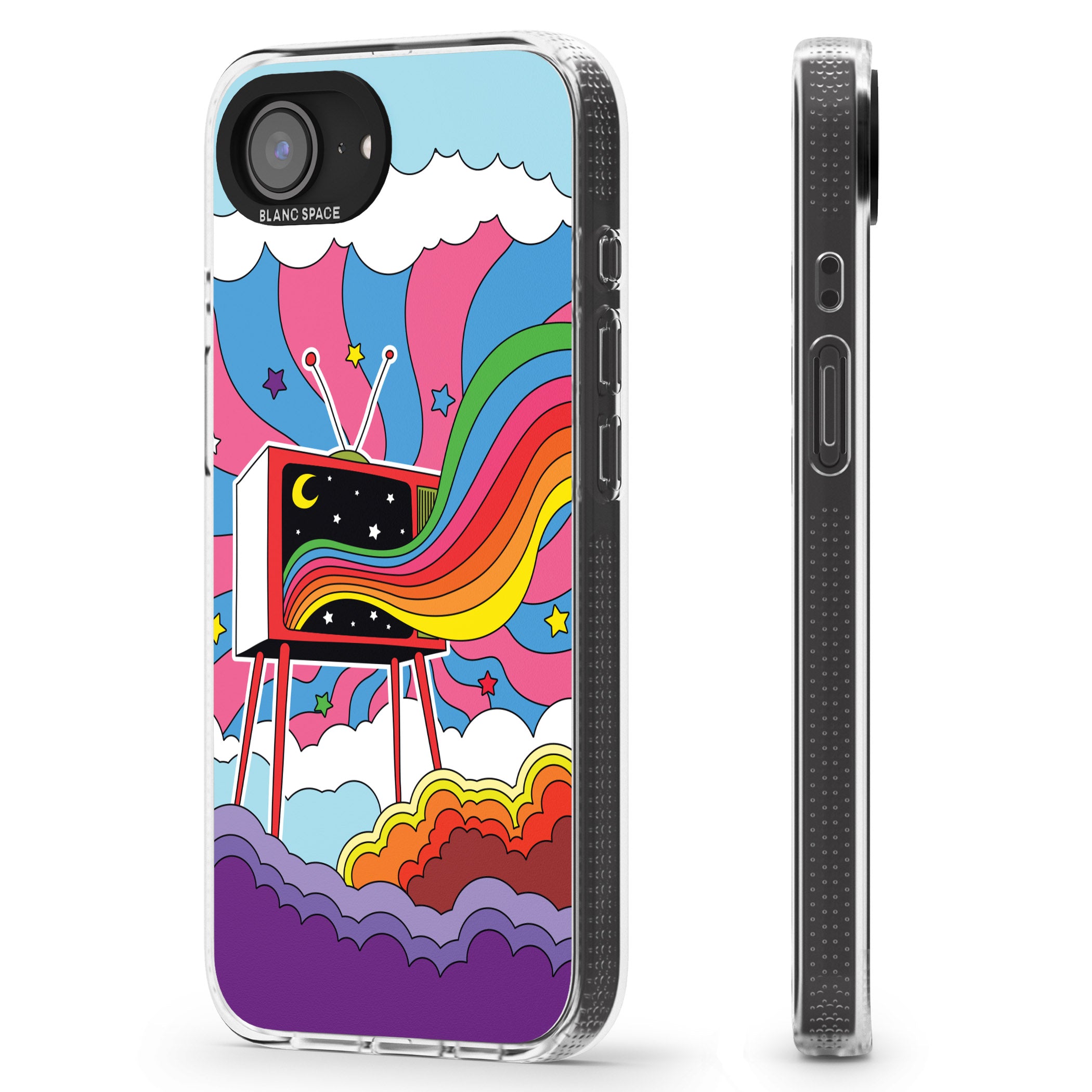 TV Captivation iPhone 16e Clear Case Impact Air - Blanc Space