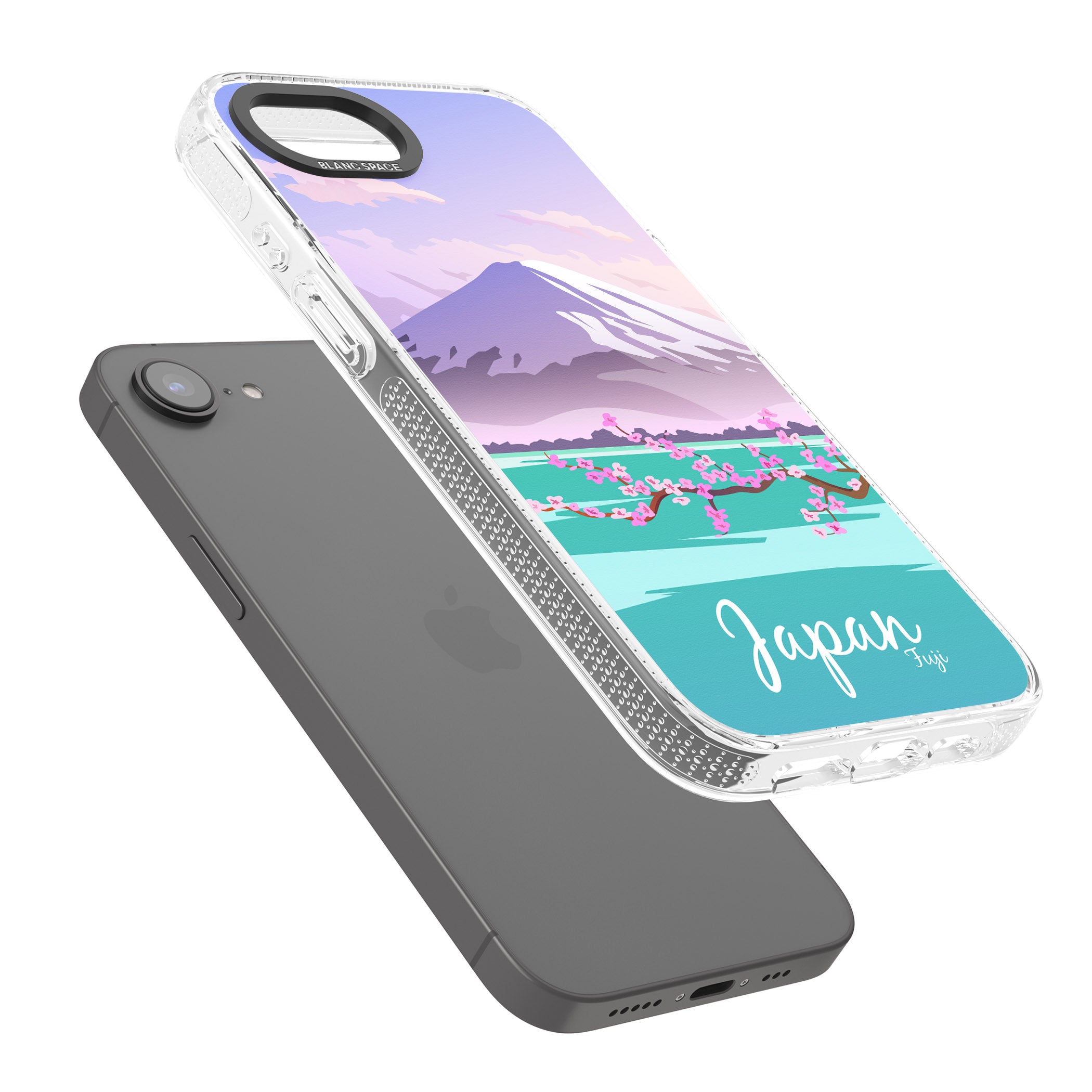 Vintage Travel Poster Japan iPhone 16e Clear Case Impact Air - Blanc Space