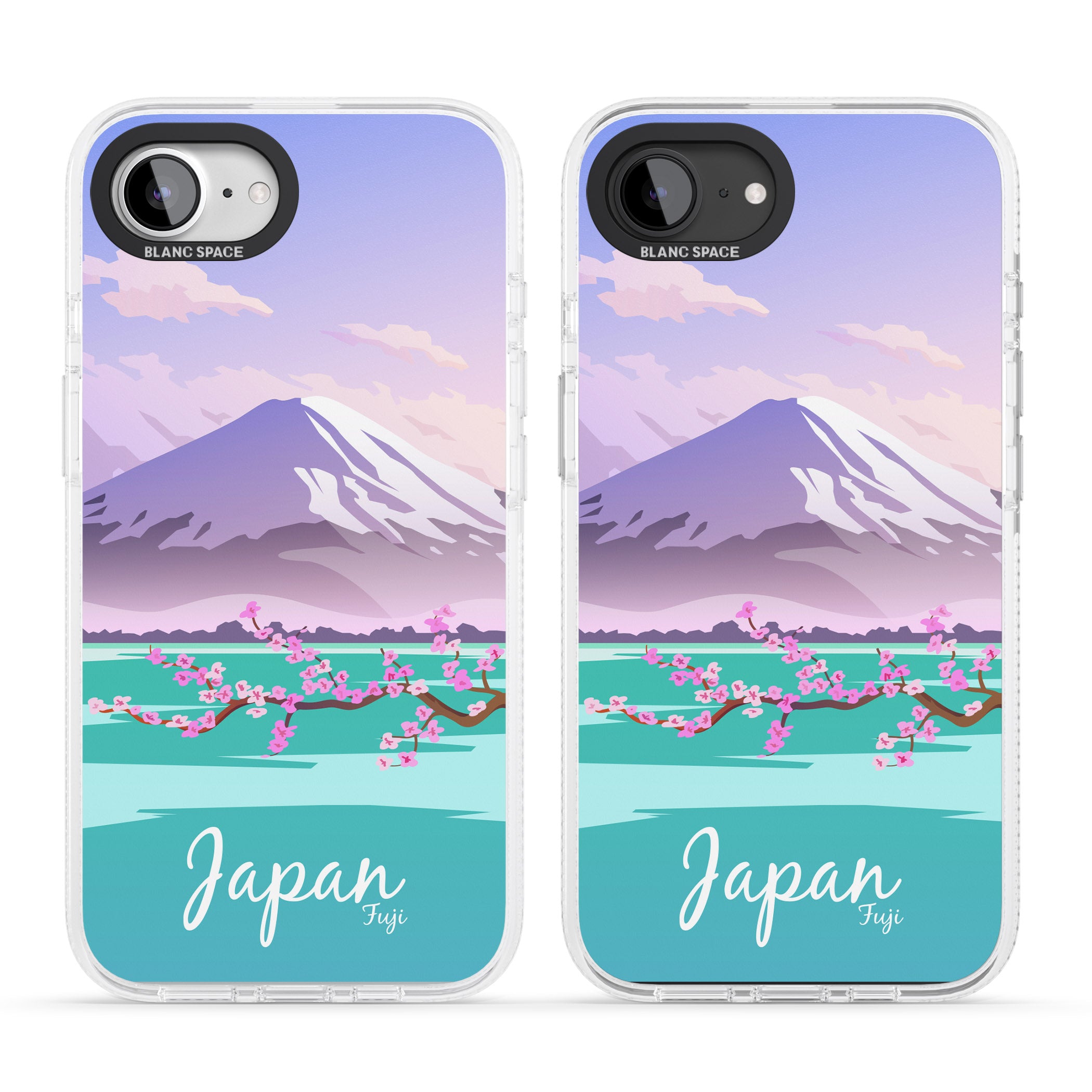 Vintage Travel Poster Japan iPhone 16e Clear Case Impact Air - Blanc Space