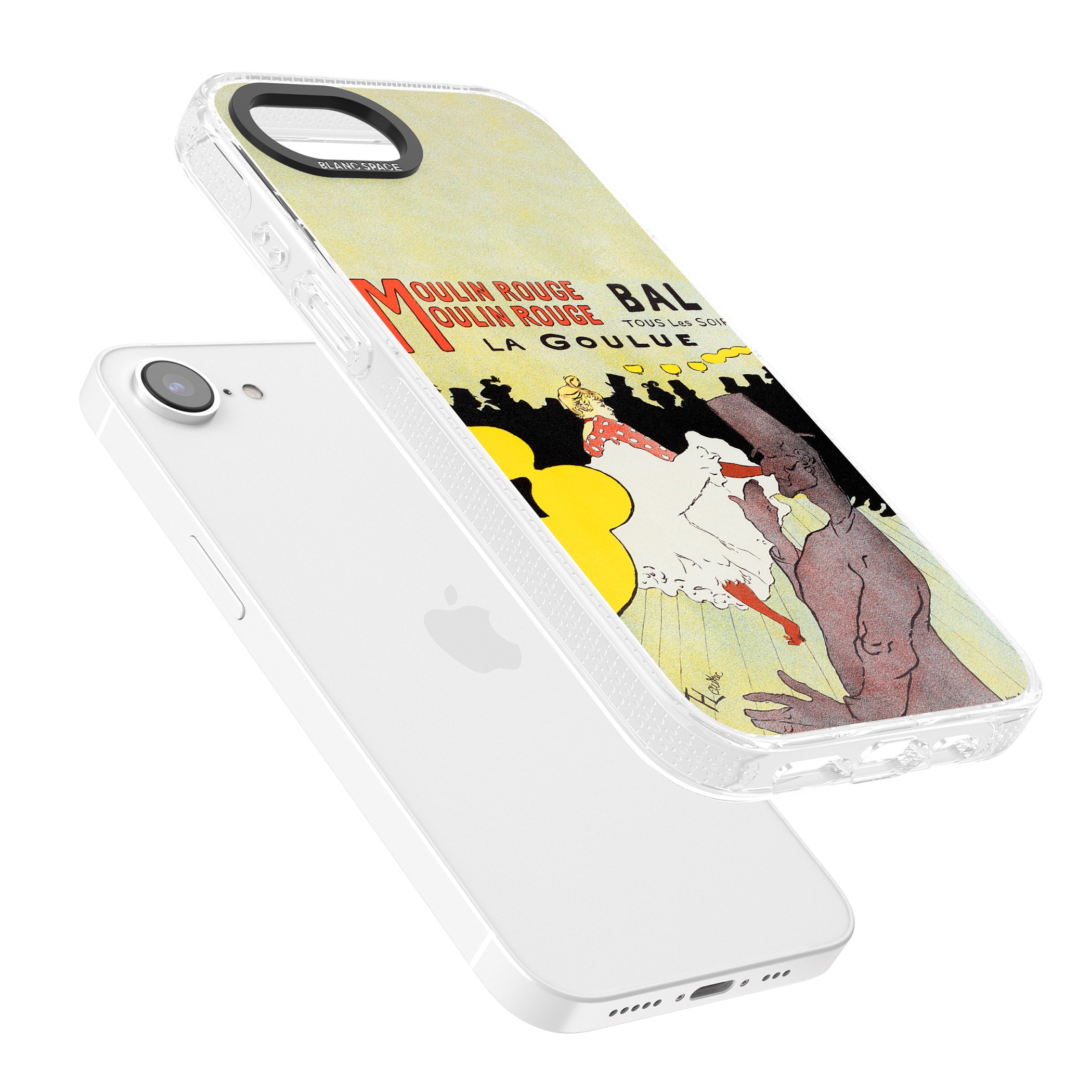 Moulin Rouge Poster iPhone 16e Clear Case Impact Air - Blanc Space