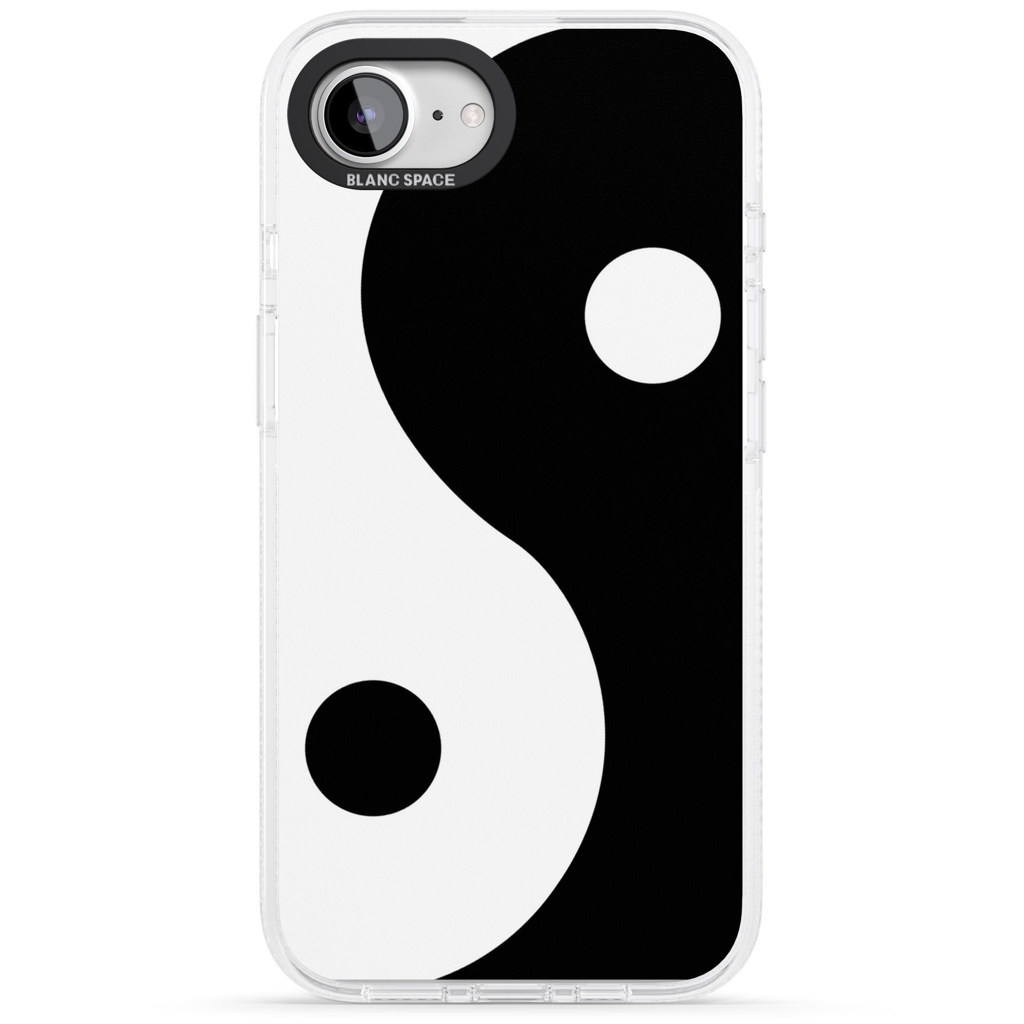 Large Yin Yang iPhone 16e Clear Case Impact Air - Blanc Space