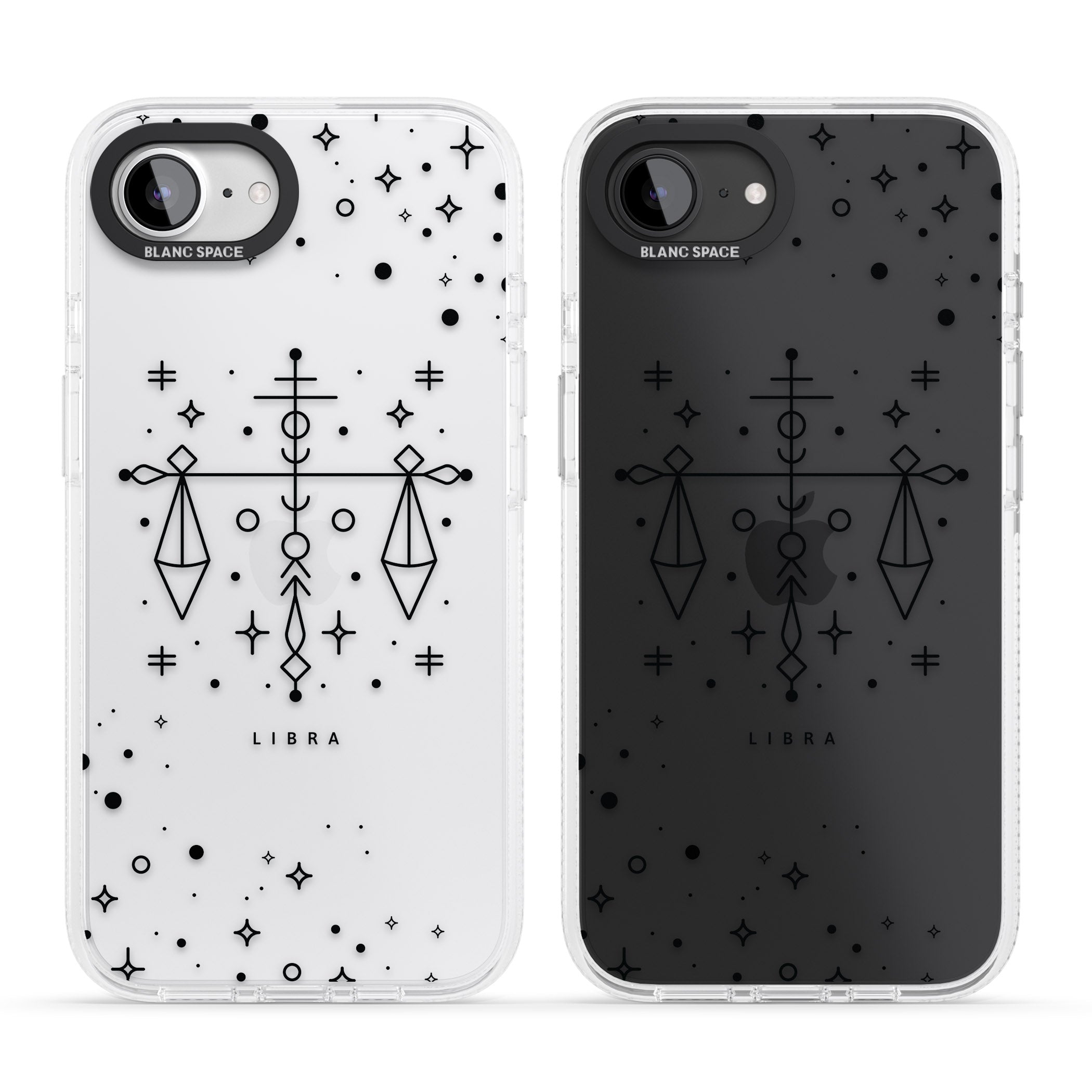 Libra Emblem - Transparent Design iPhone 16e Clear Case Impact Air - Blanc Space