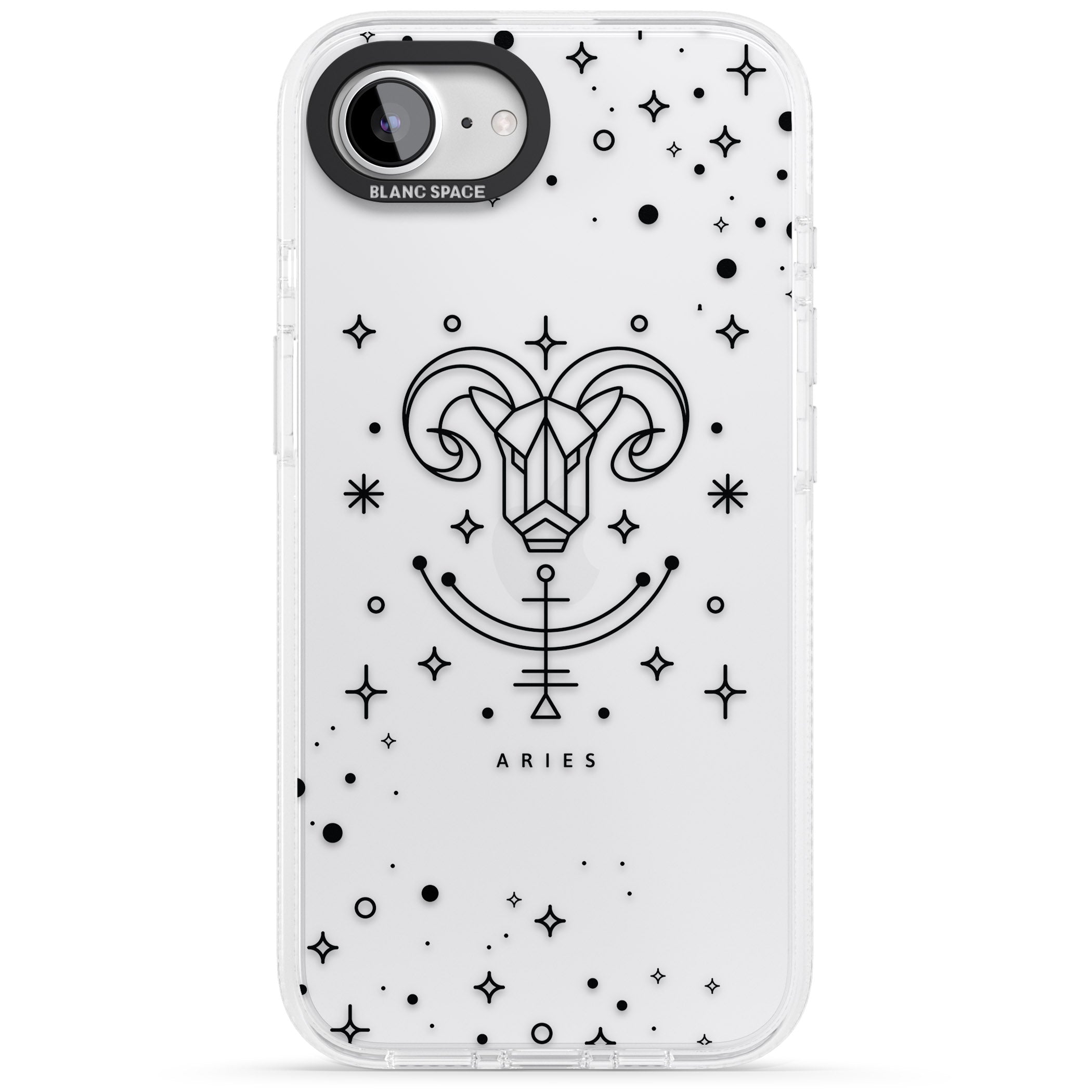 Aries Emblem - Transparent Design iPhone 16e Clear Case Impact Air - Blanc Space