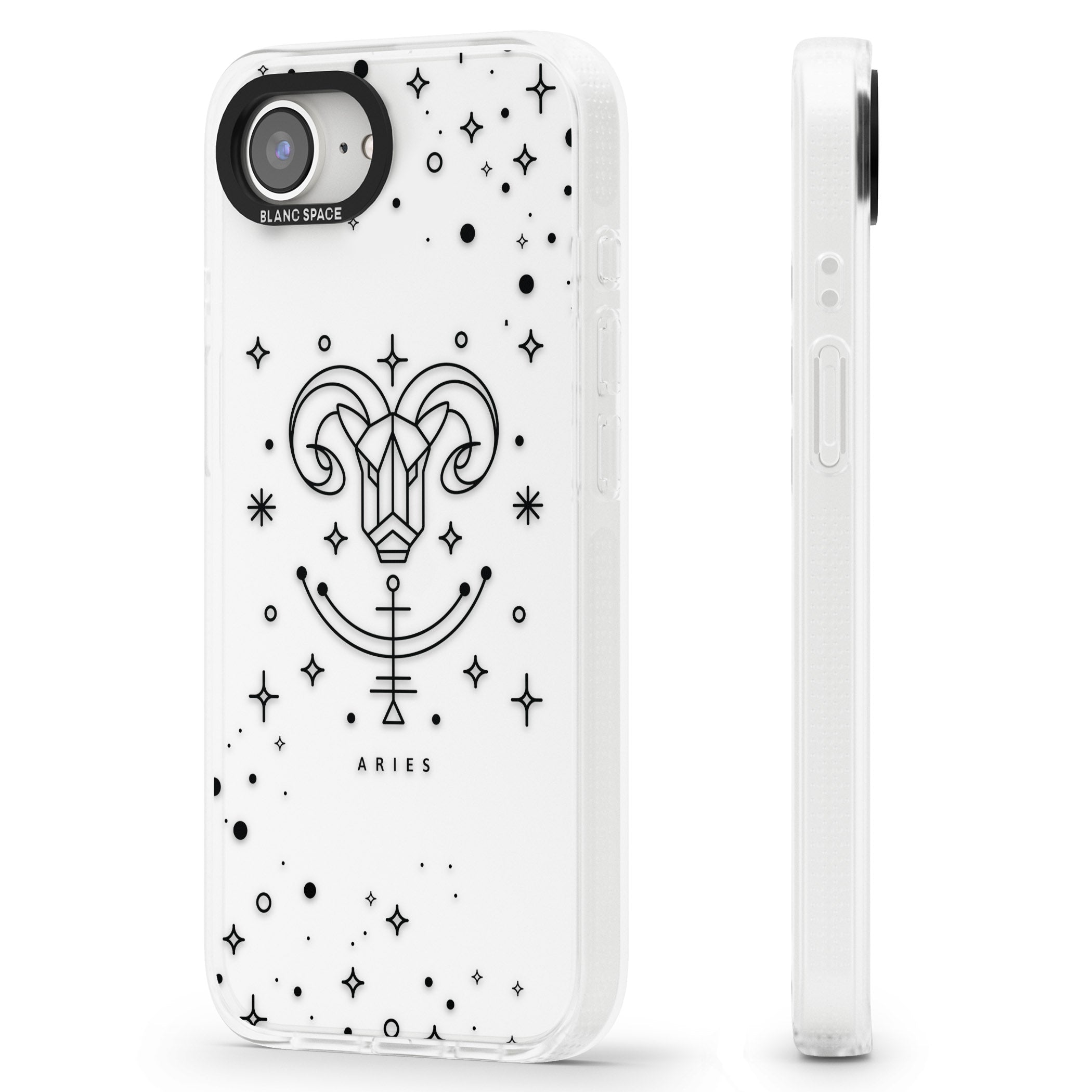 Aries Emblem - Transparent Design iPhone 16e Clear Case Impact Air - Blanc Space
