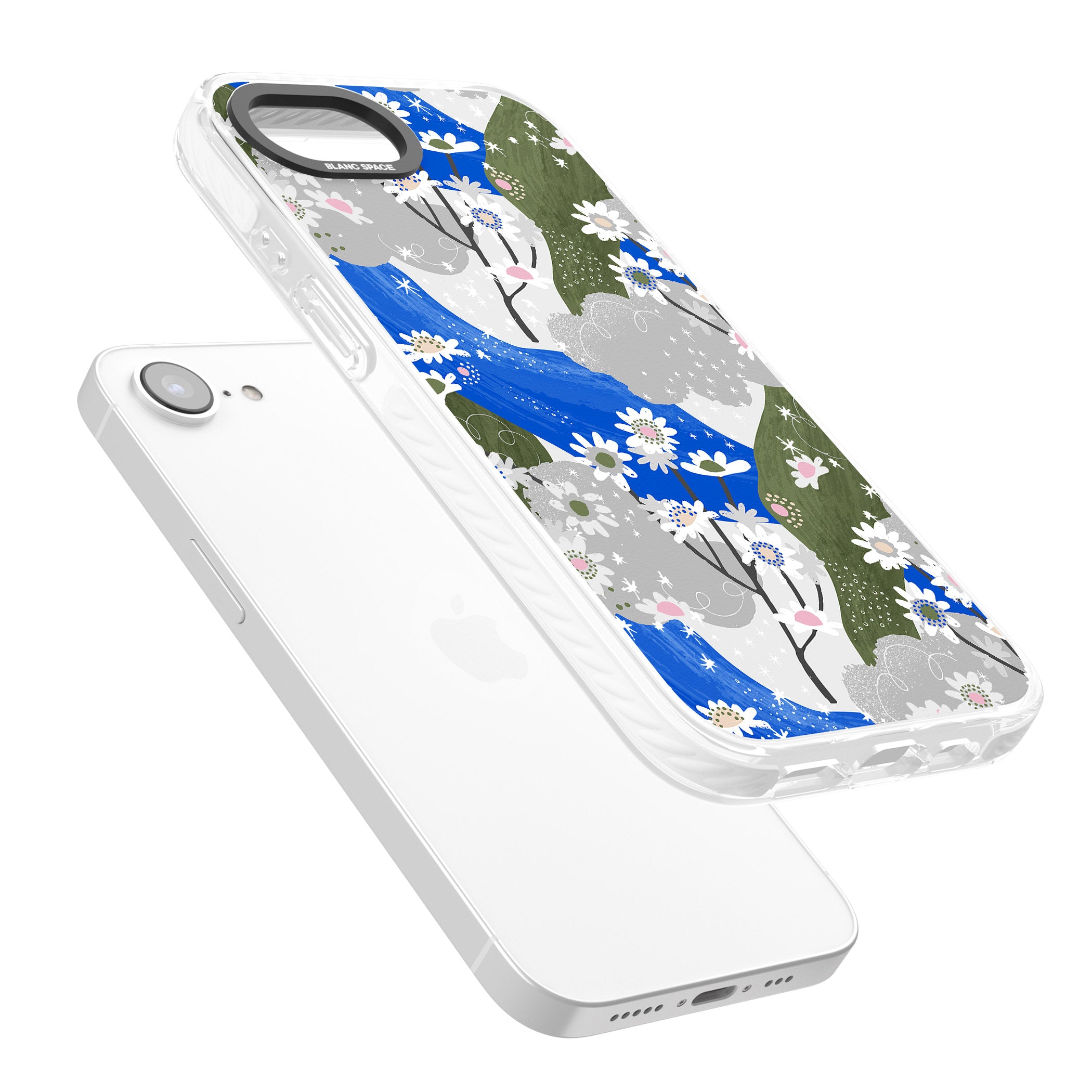 Blue & Grey Daisies Pattern