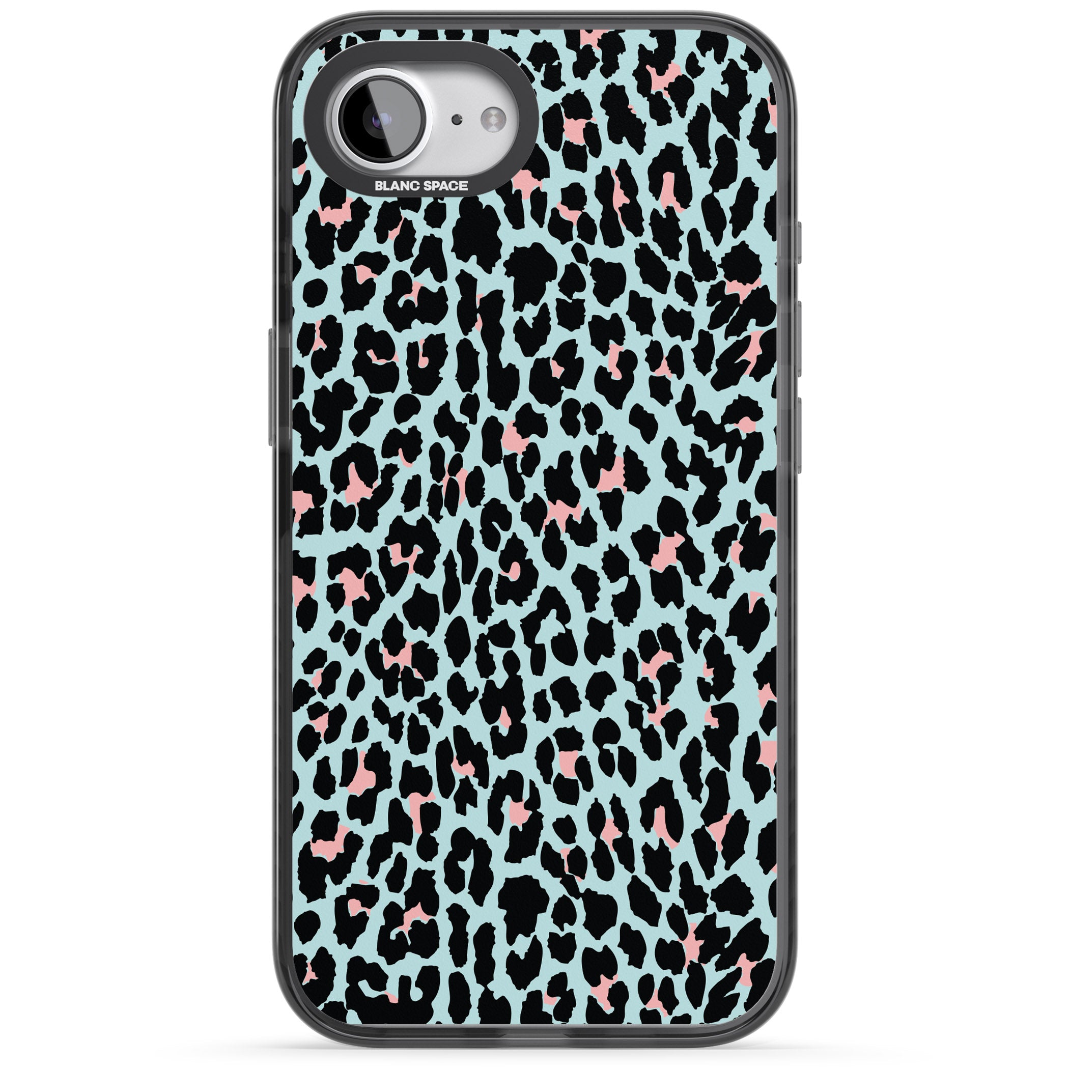 Pastel Blue & Pink Leopard Print