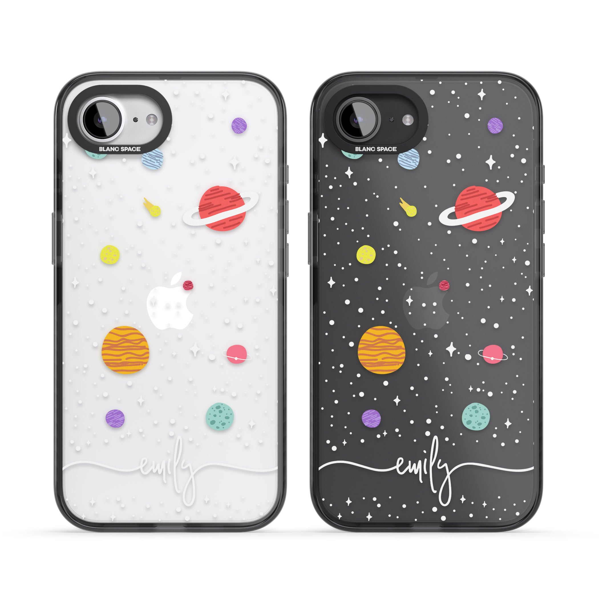 Personalised Cute Cartoon Planet (Clear)