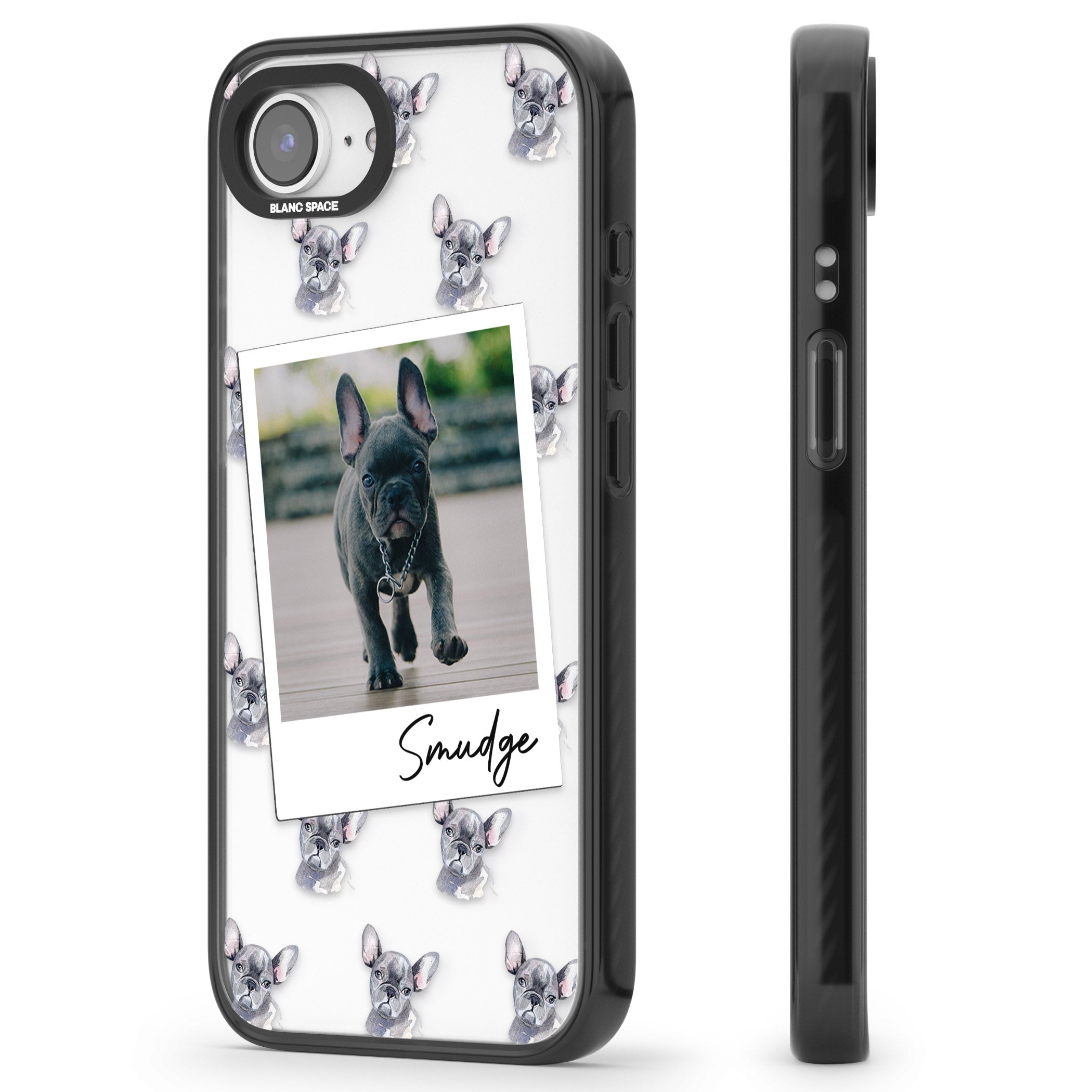 Personalised Grey French Bulldog Instant Camera Photo