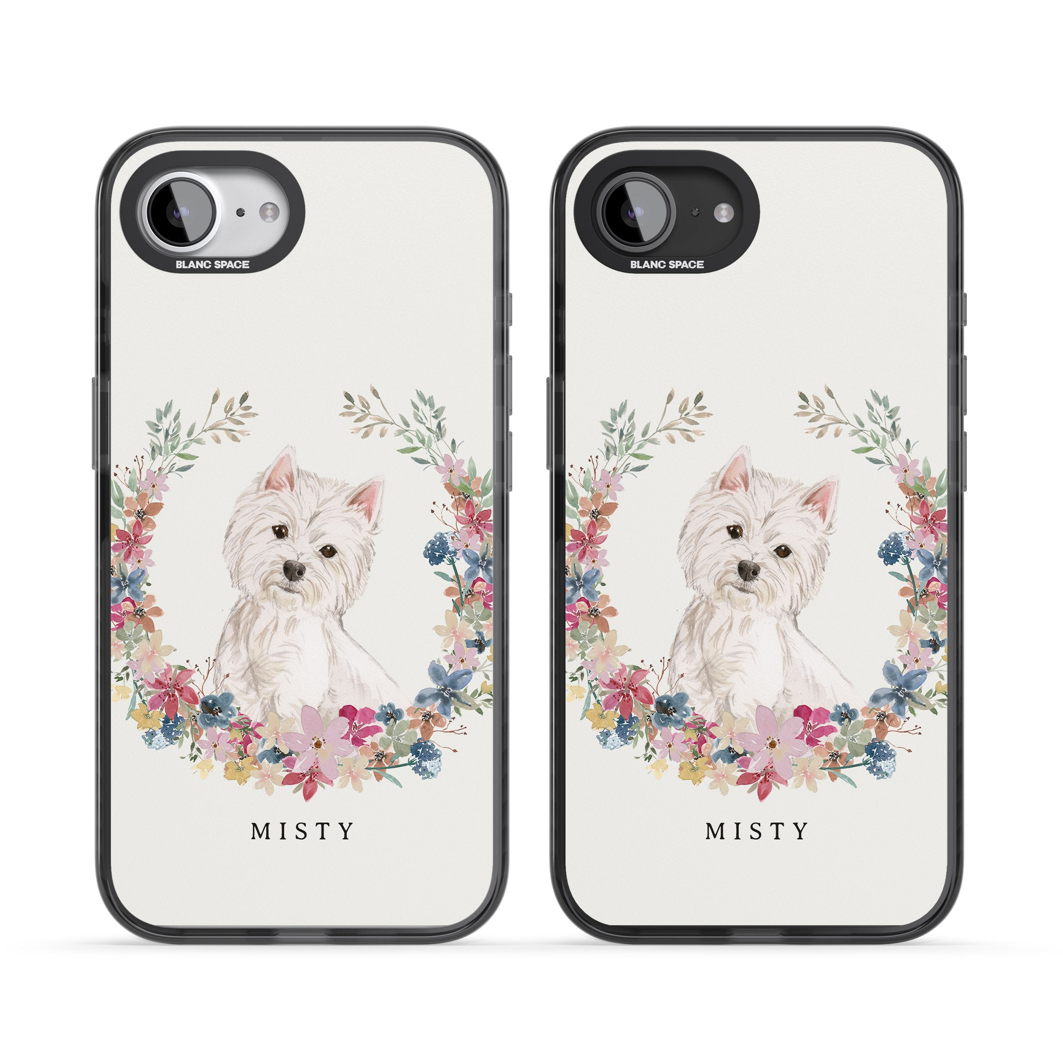 Personalised Westie Floral Portrait