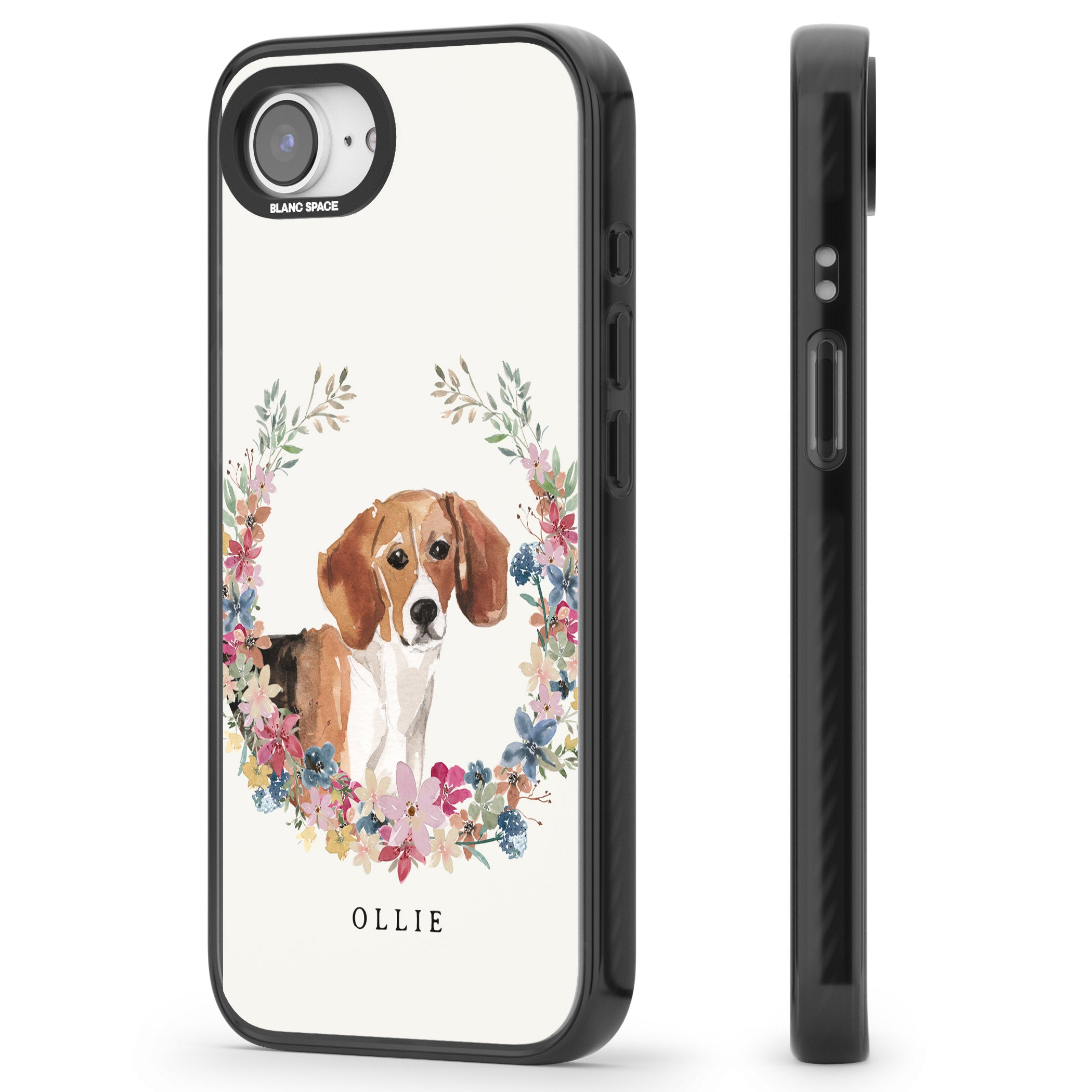 Personalised Beagle Floral Portrait
