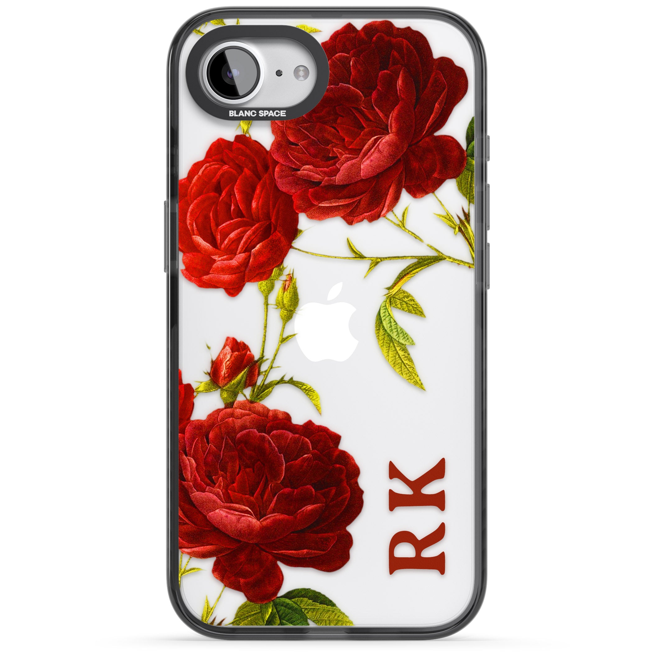 Personalised Vintage Floral Red Roses
