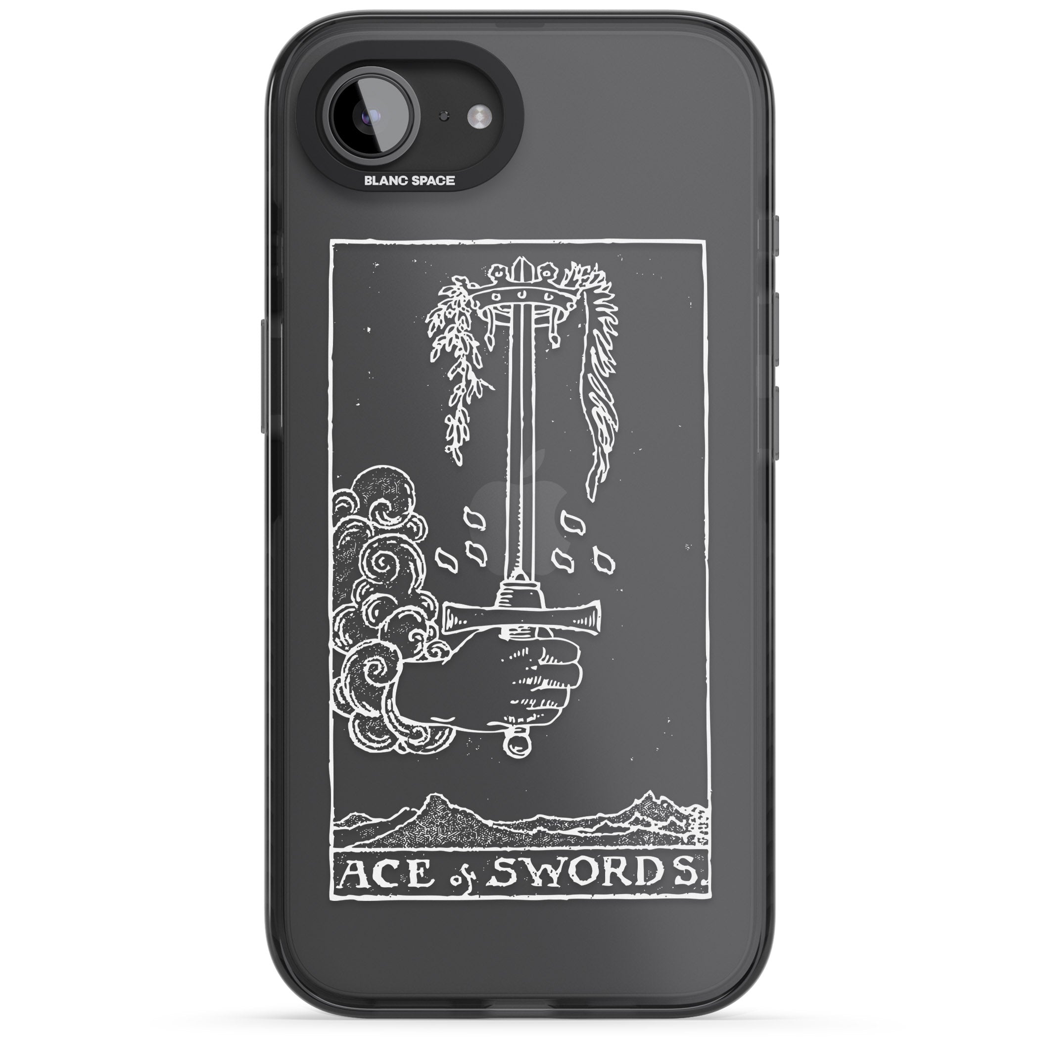 Personalised Ace Of Swords Tarot Card (White)