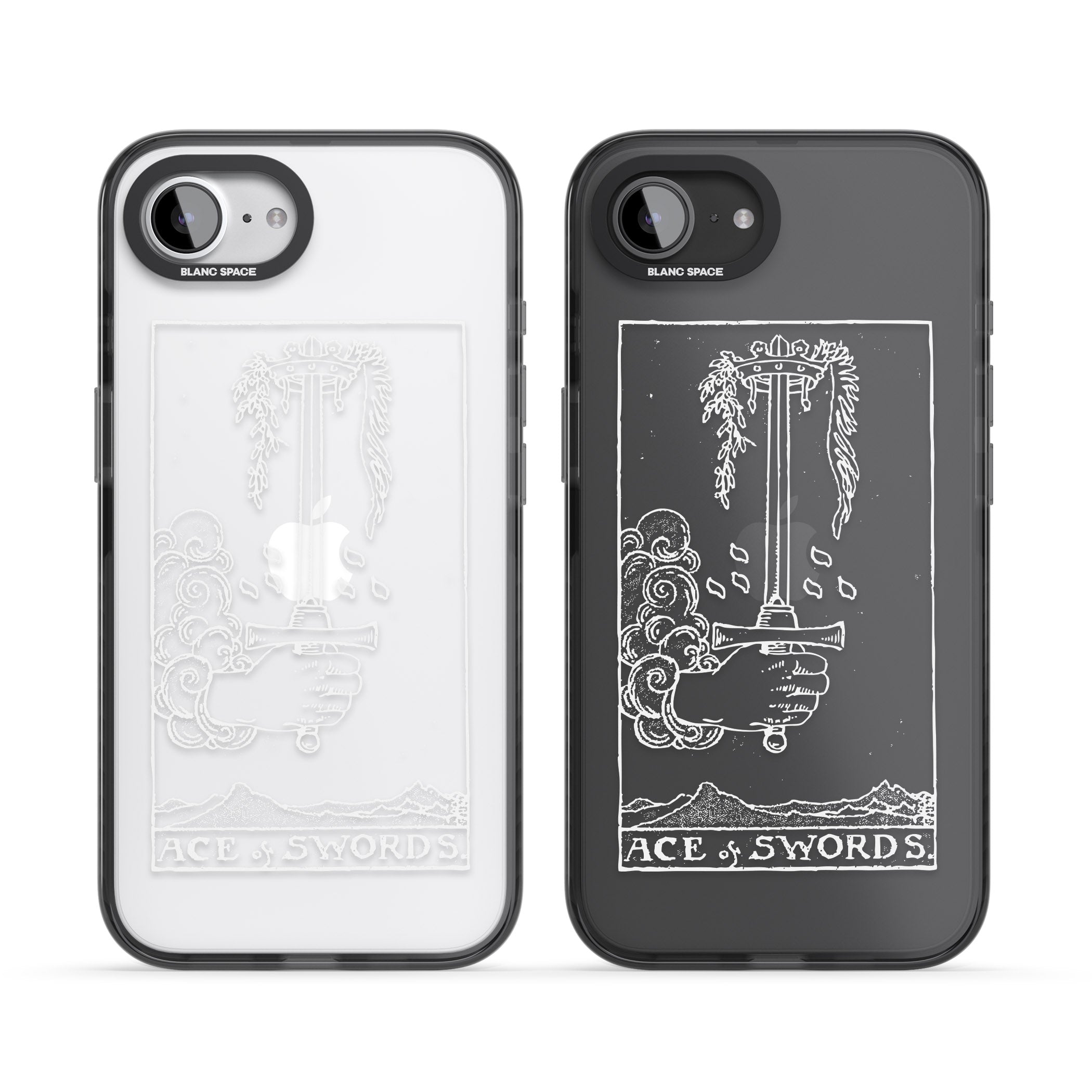 Personalised Ace Of Swords Tarot Card (White)