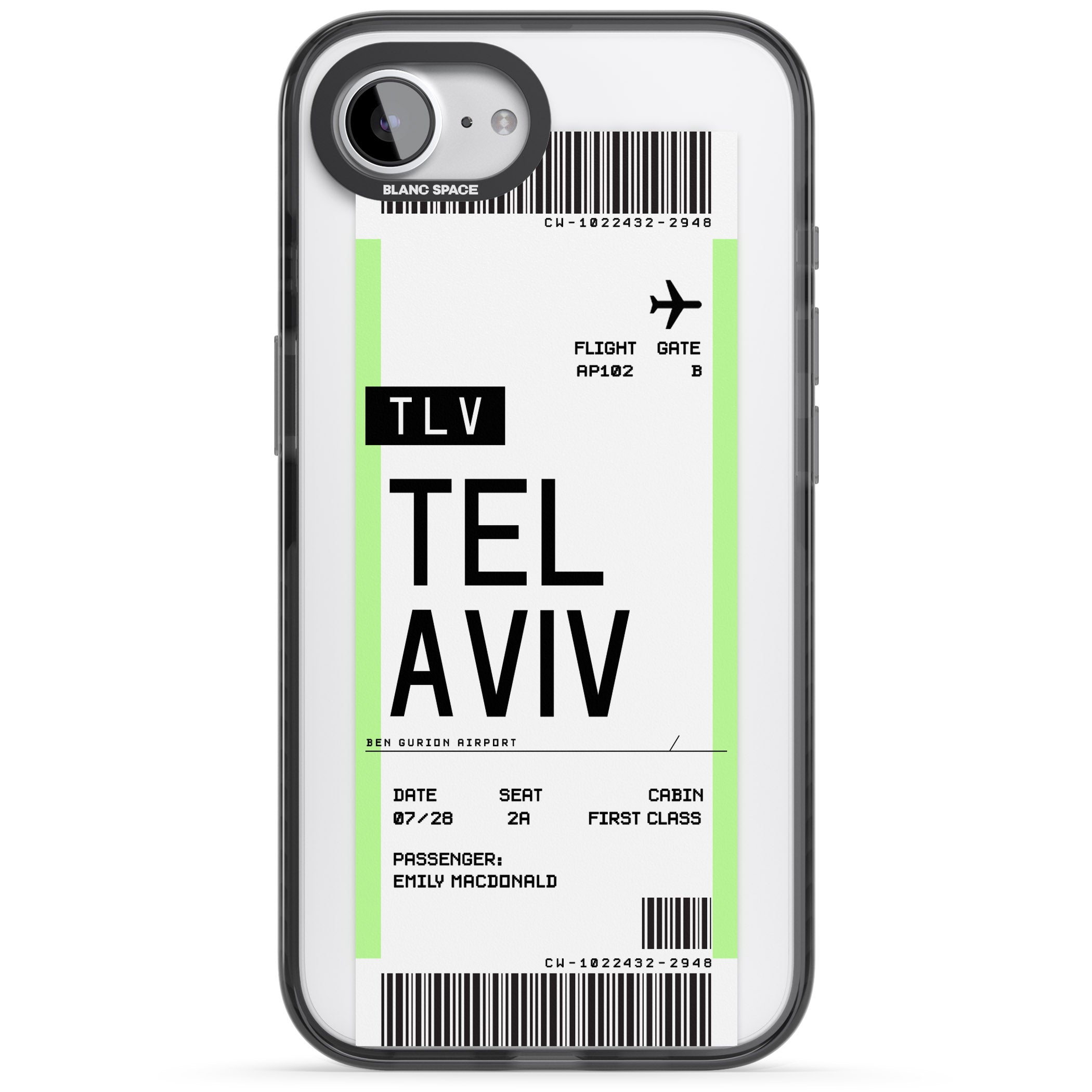 Personalised Tel Aviv Boarding Pass