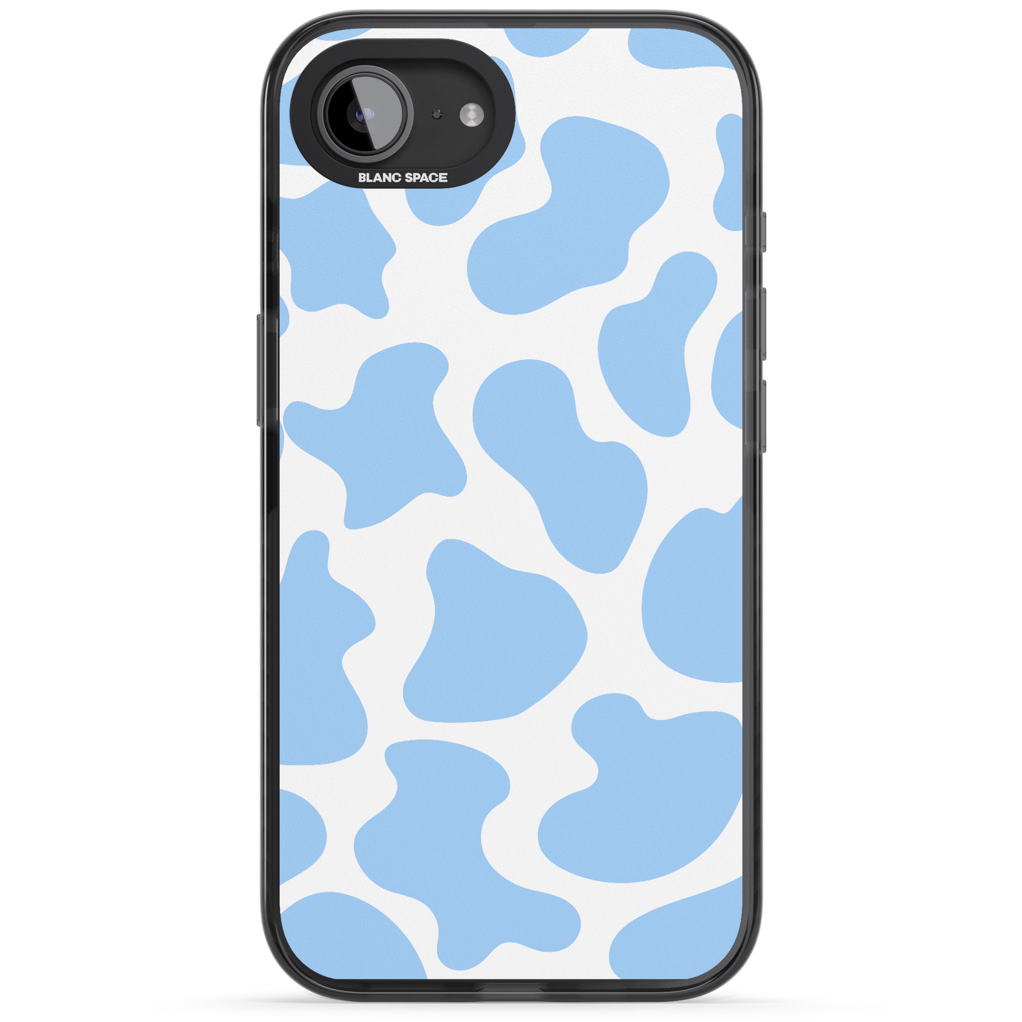 Blue And White Cow Print