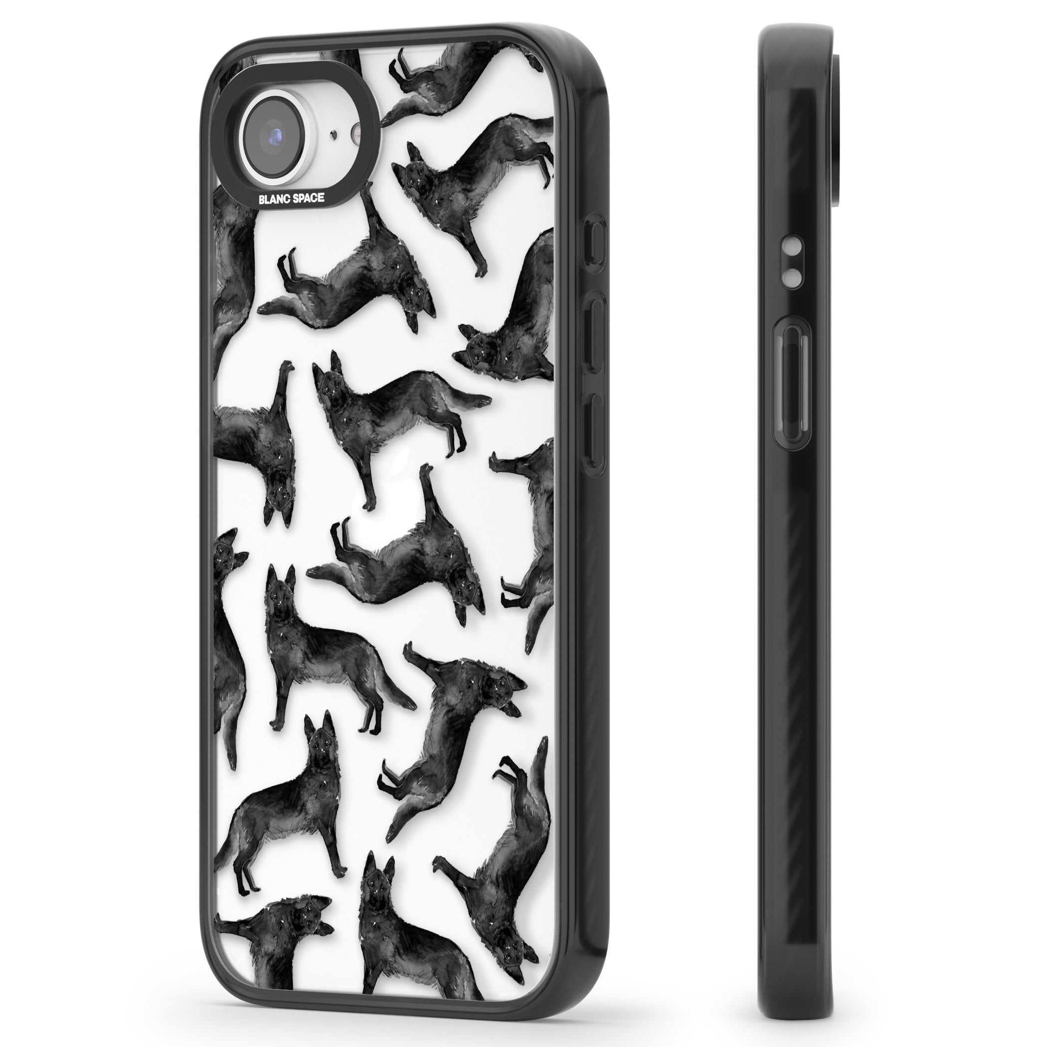 German Shepherd Pattern Black