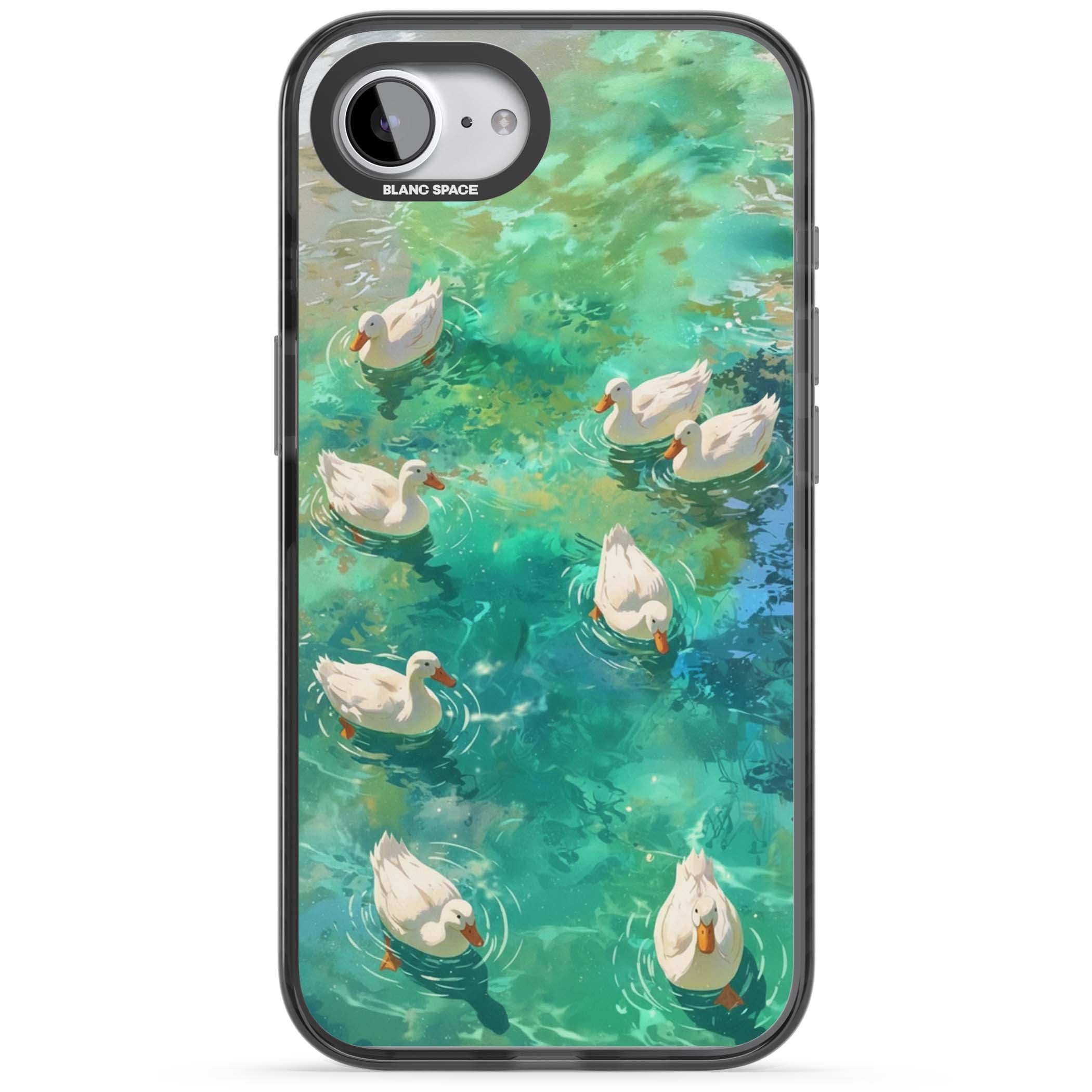 Ducks In The Pond for her iPhone case | Black Impact case for iPhone 16e, iPhone 17e