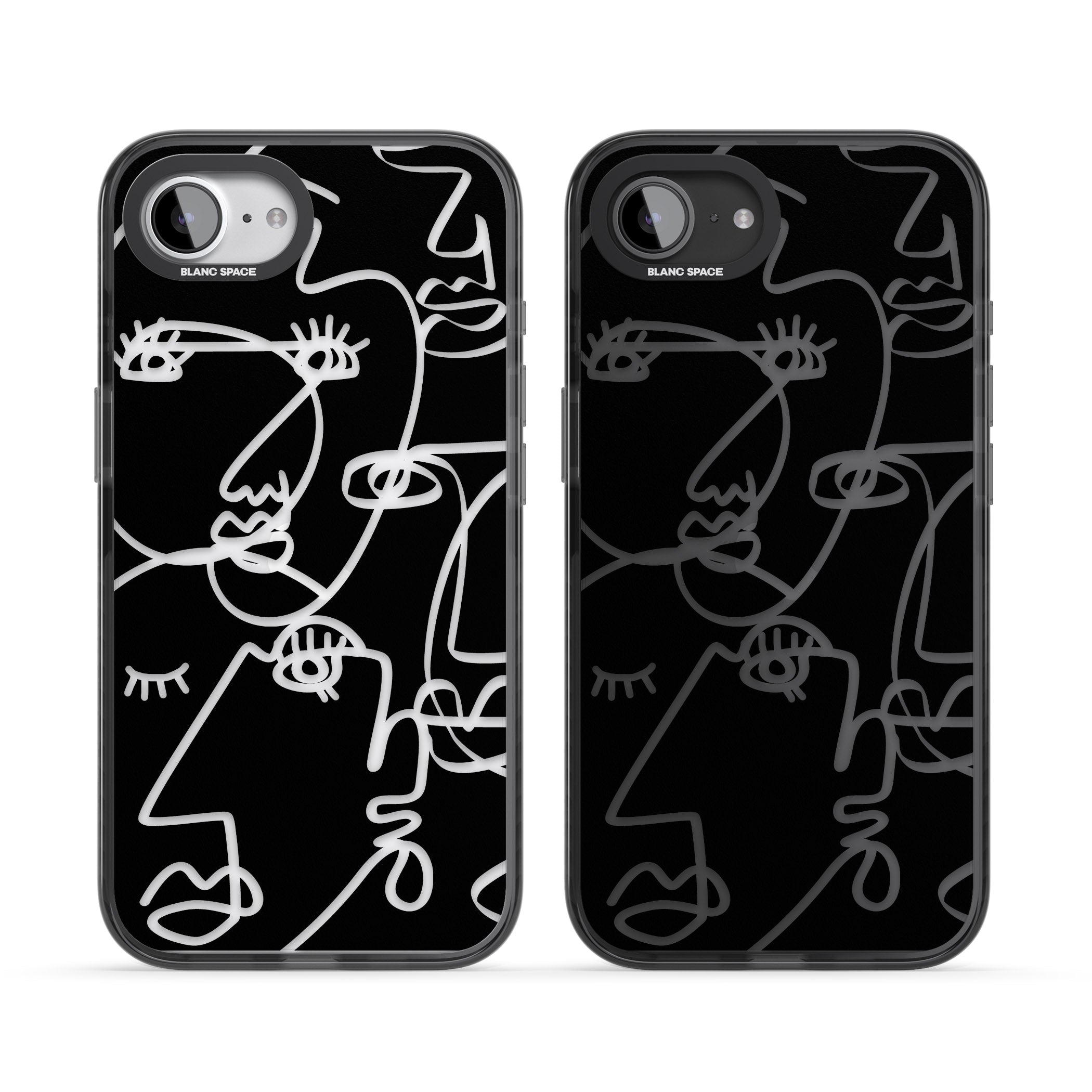 Abstract Line Art Clear Black