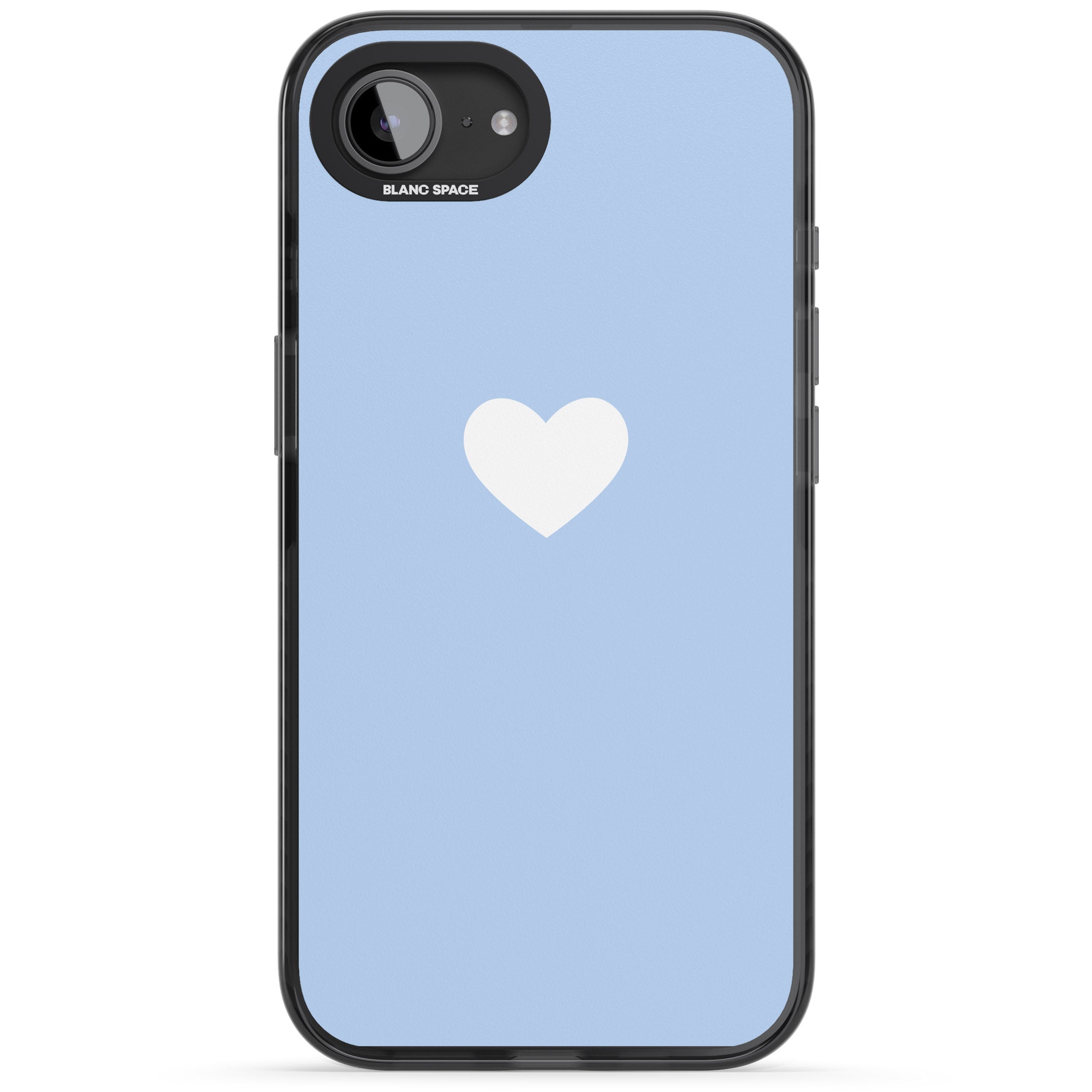 Single Heart Design: White & Baby Blue