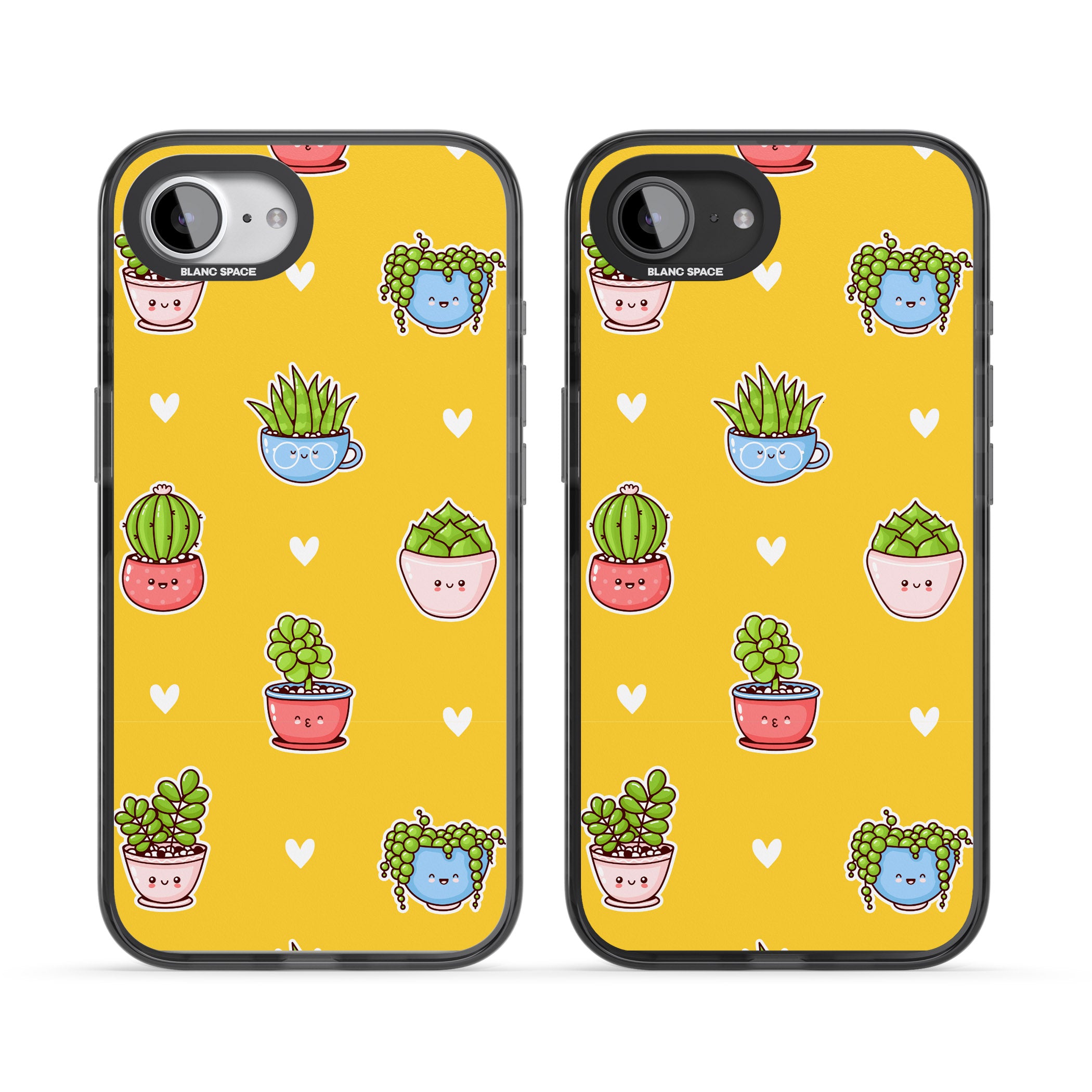 Plant Faces Kawaii Pattern