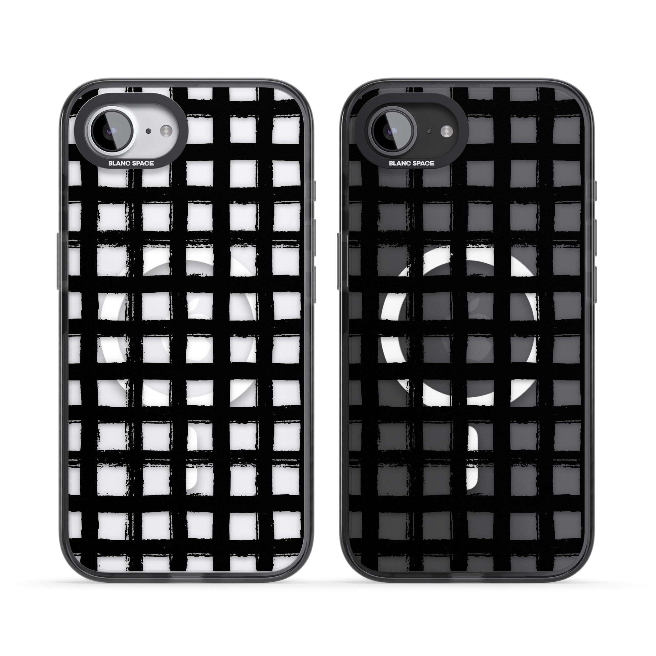 Messy Black Grid Clear