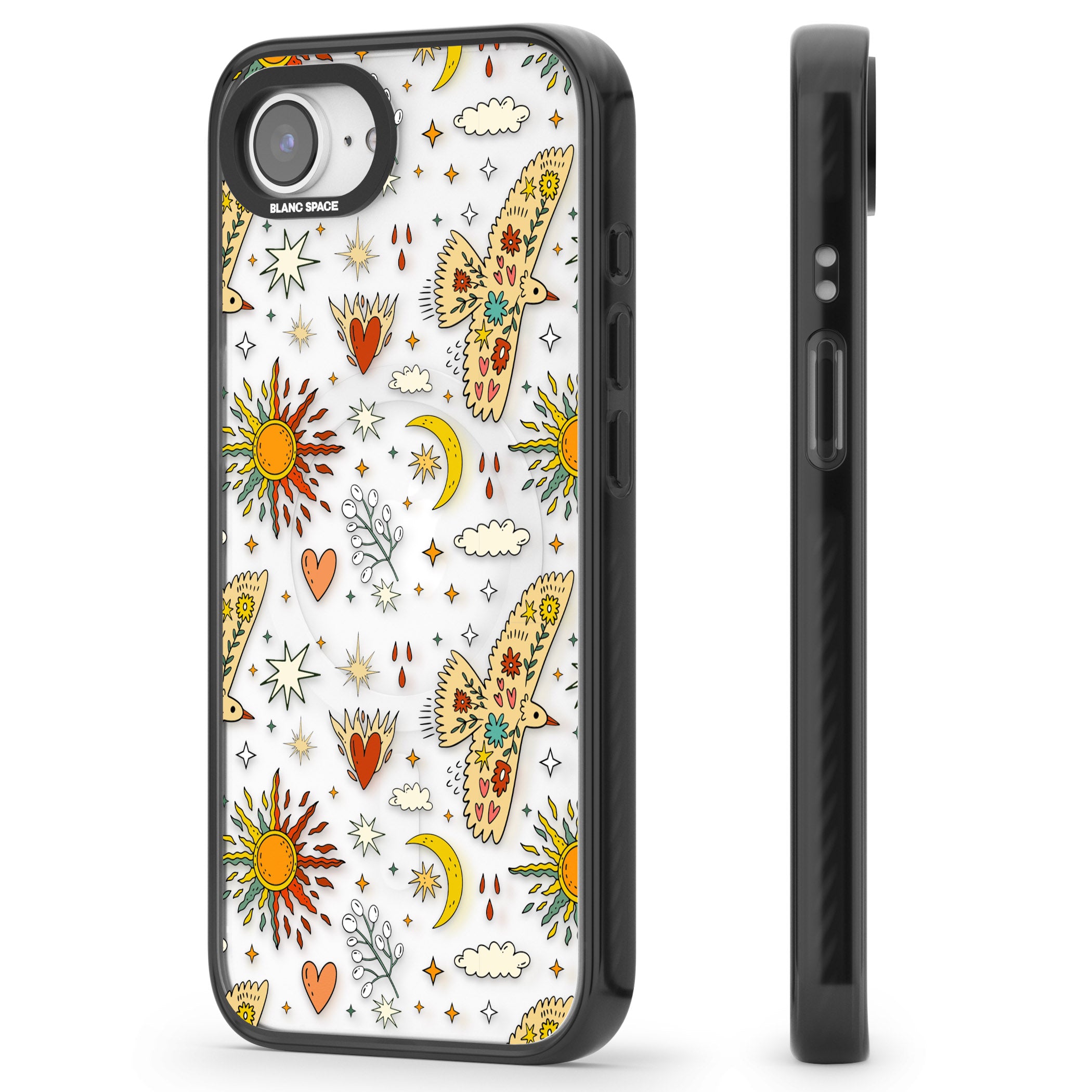 Boho Celestial Floral Bird Sun