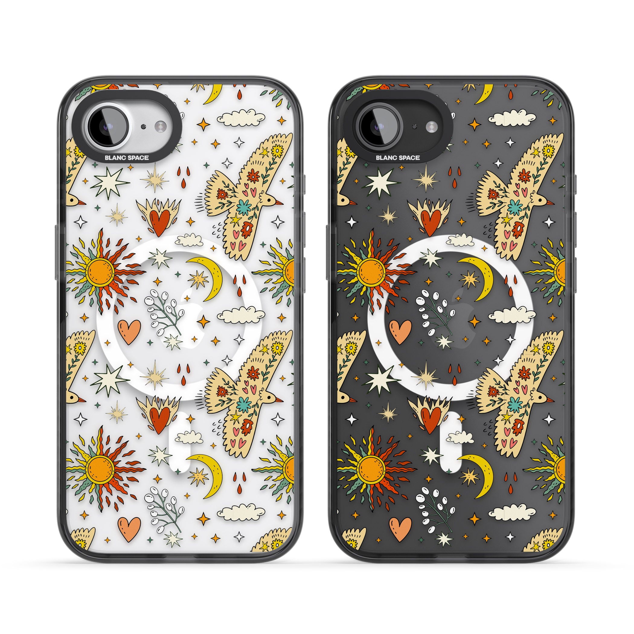 Boho Celestial Floral Bird Sun