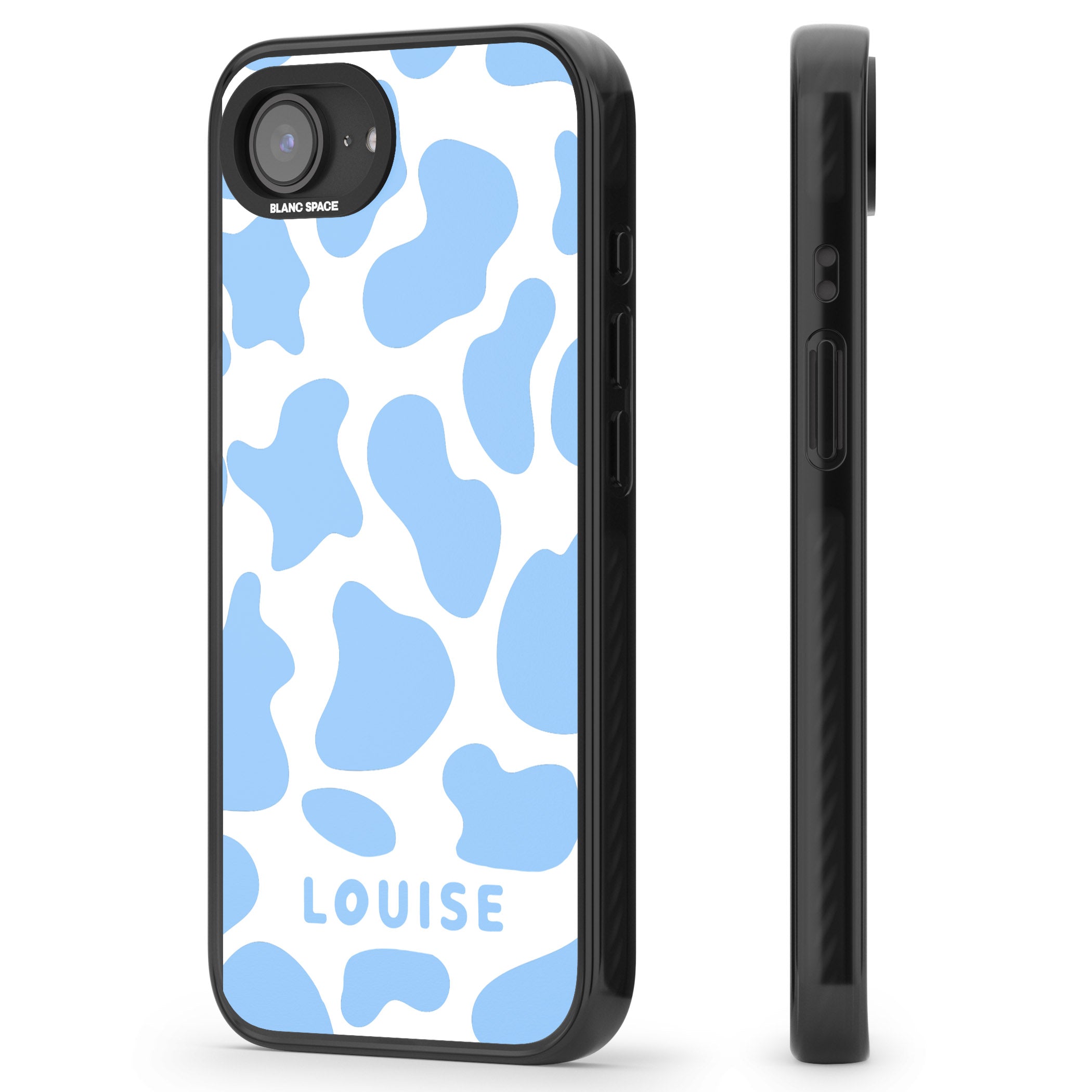 Personalised Blue And White Cow Print