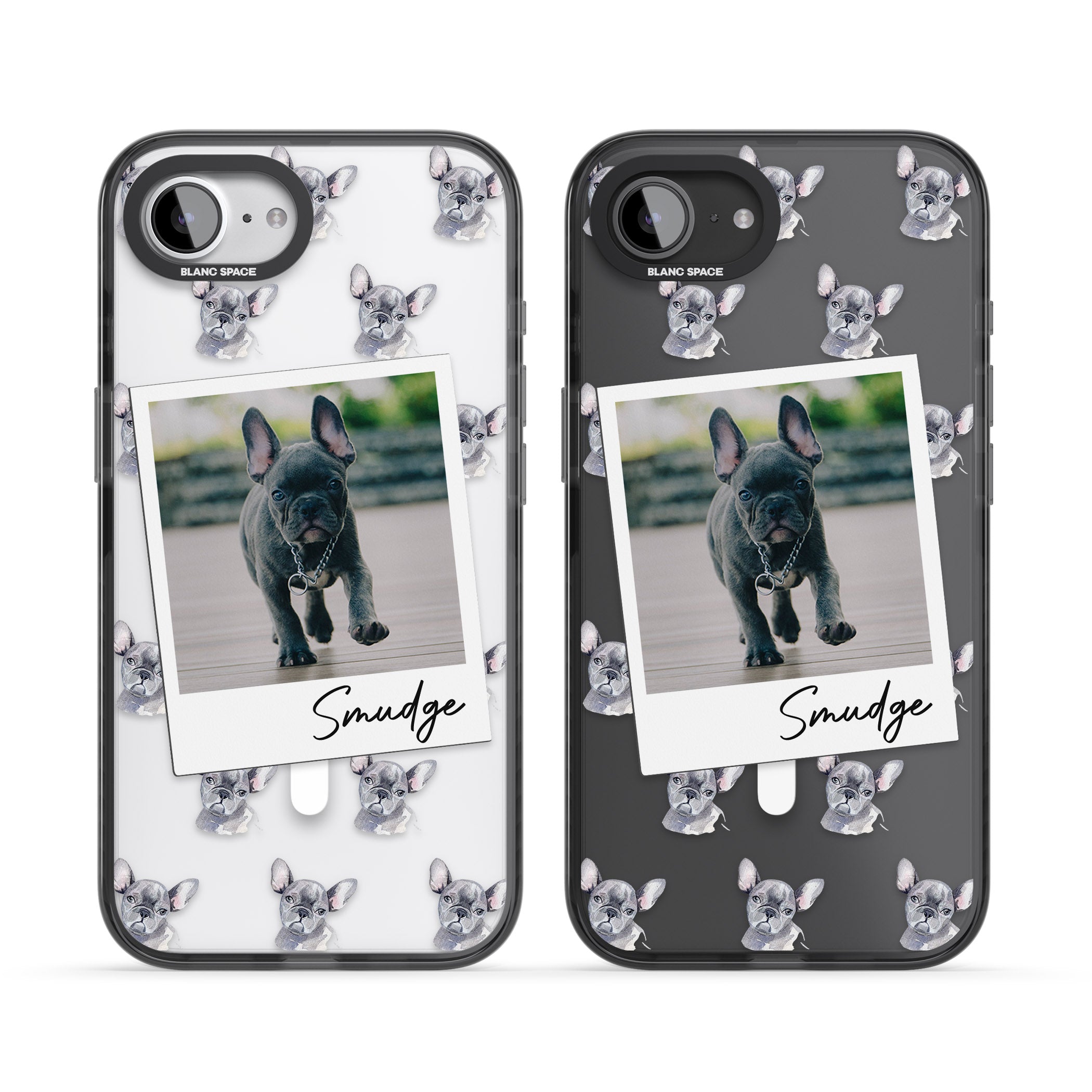 Personalised Grey French Bulldog Instant Camera Photo